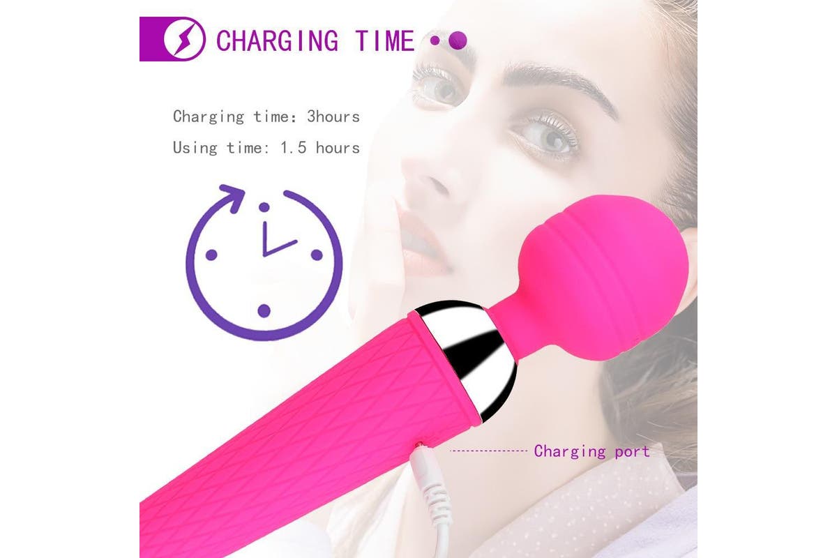 10 Speed Rechargeable Dildo Magic Wand Vibrator Clit Stimulator AV Big Sex Toy