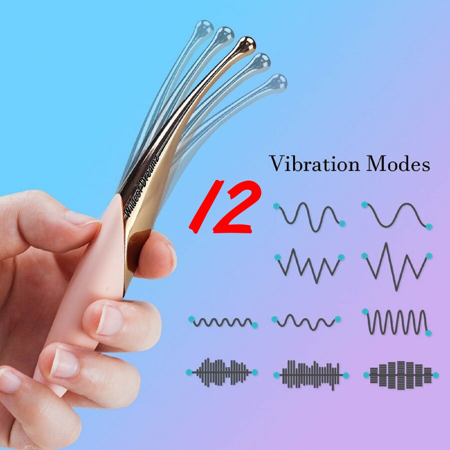 Vibrator Wand G-Spot Clitoral Stimulator Clit Massager Female Dildo USB Sex Toy