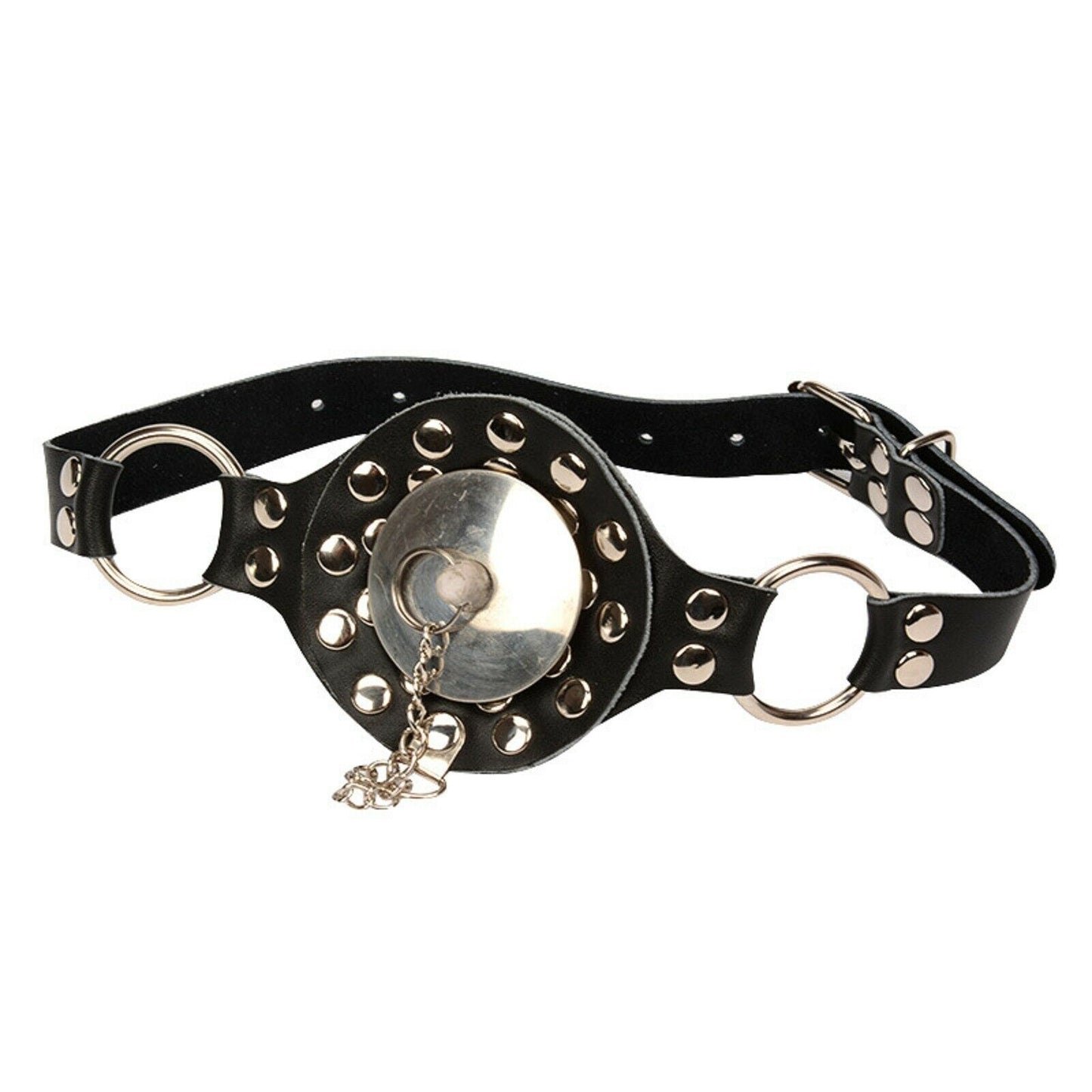 BDSM Bondage Open Mouth Gag PU Leather Metal Mouth Opener Fetish Adult Sex Toy