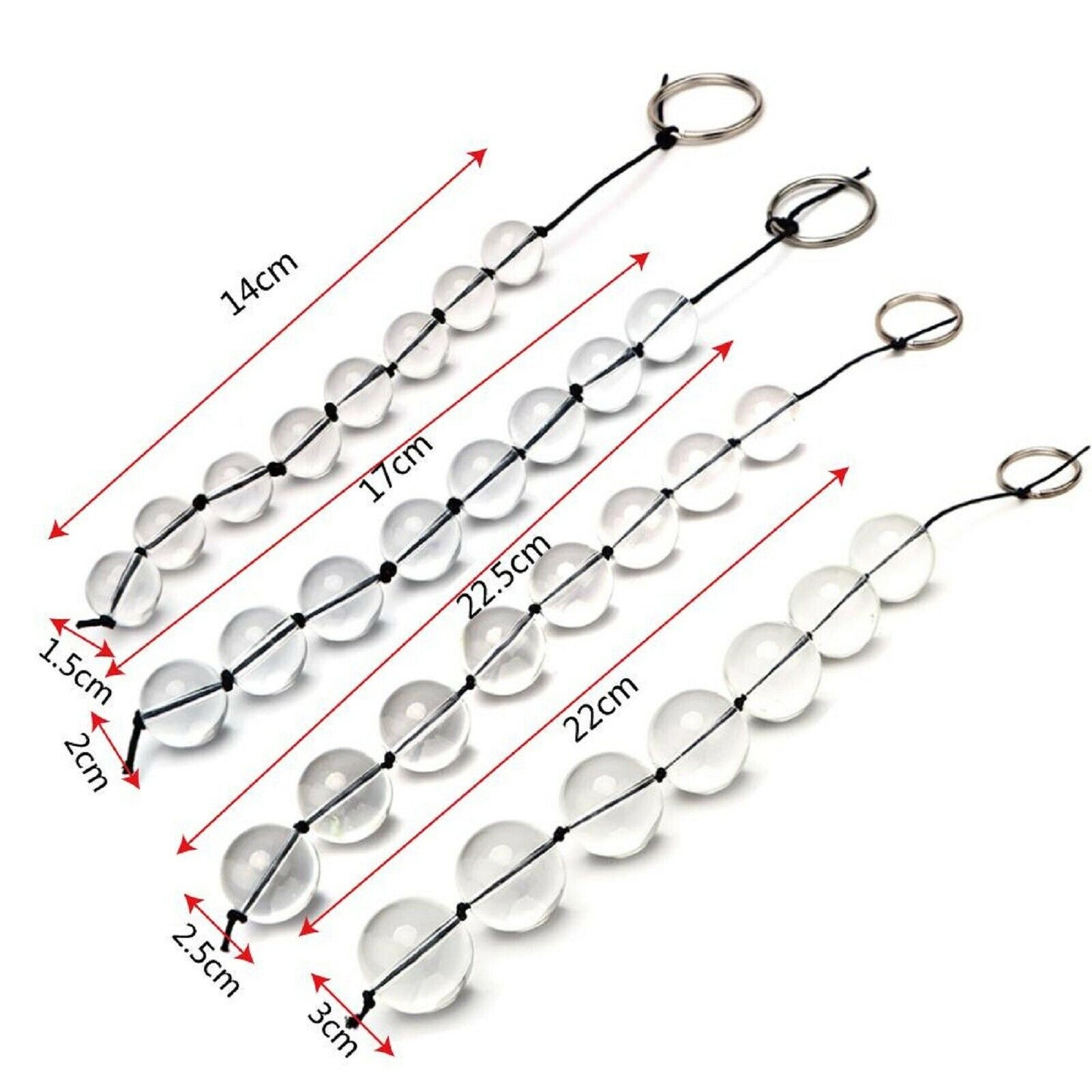 Glass Anal Beads Anal Plug Crystal Balls Butt Plug Dildo Thruster Adult Sex toy