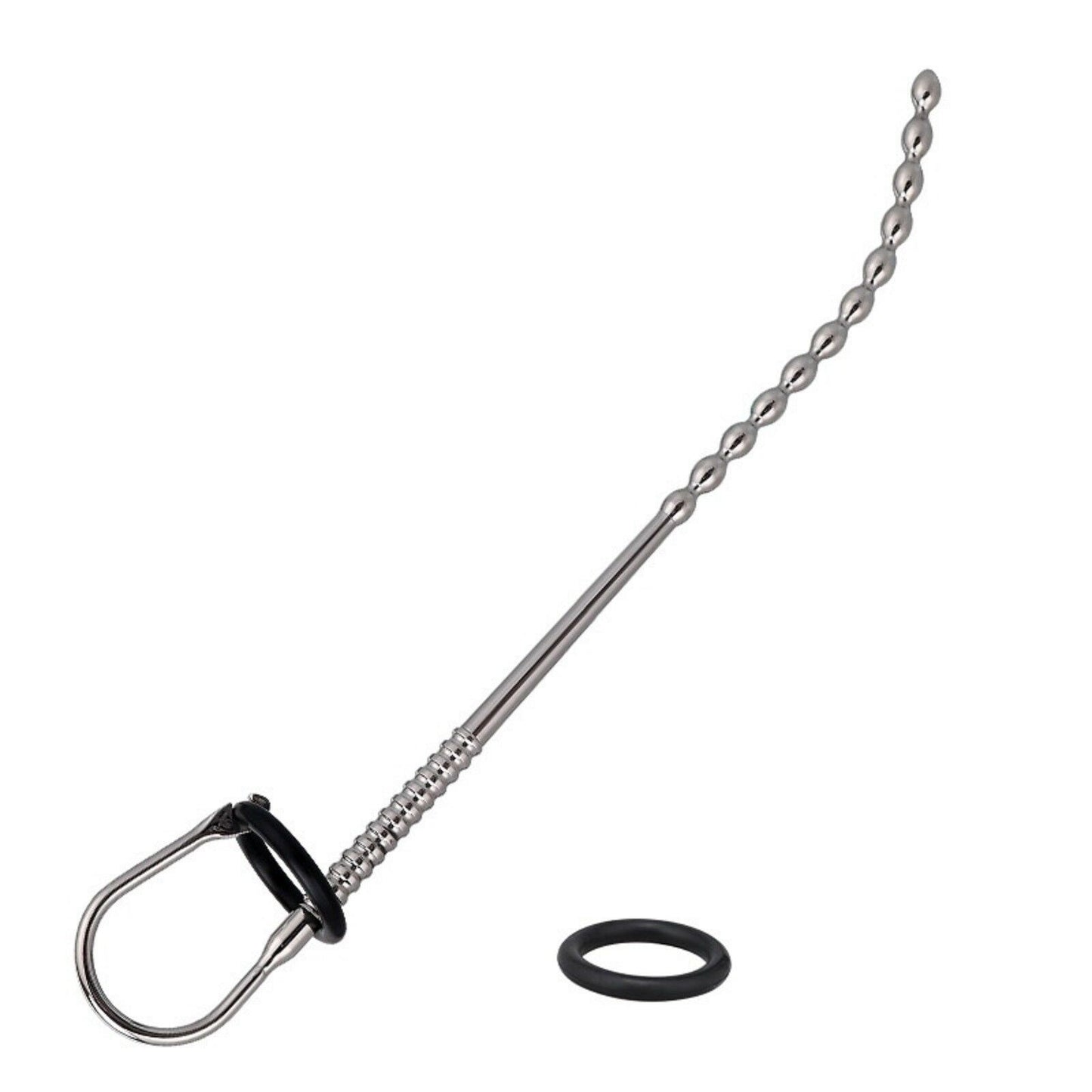Stainless Steel Urethral Sound Ribbed Penis Plug Cock Catheter Rod Sex Toy NEW