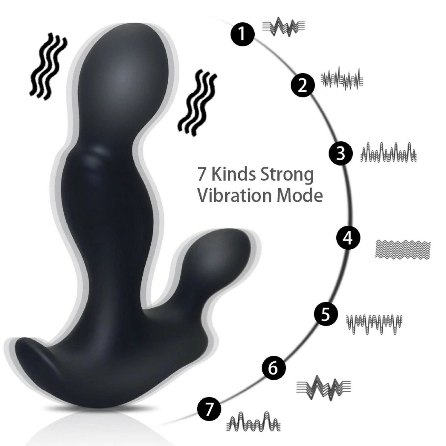 Prostate Massager Anal Butt Plug Mens Vibrator Perineum USB Gay Adult Sex Toy