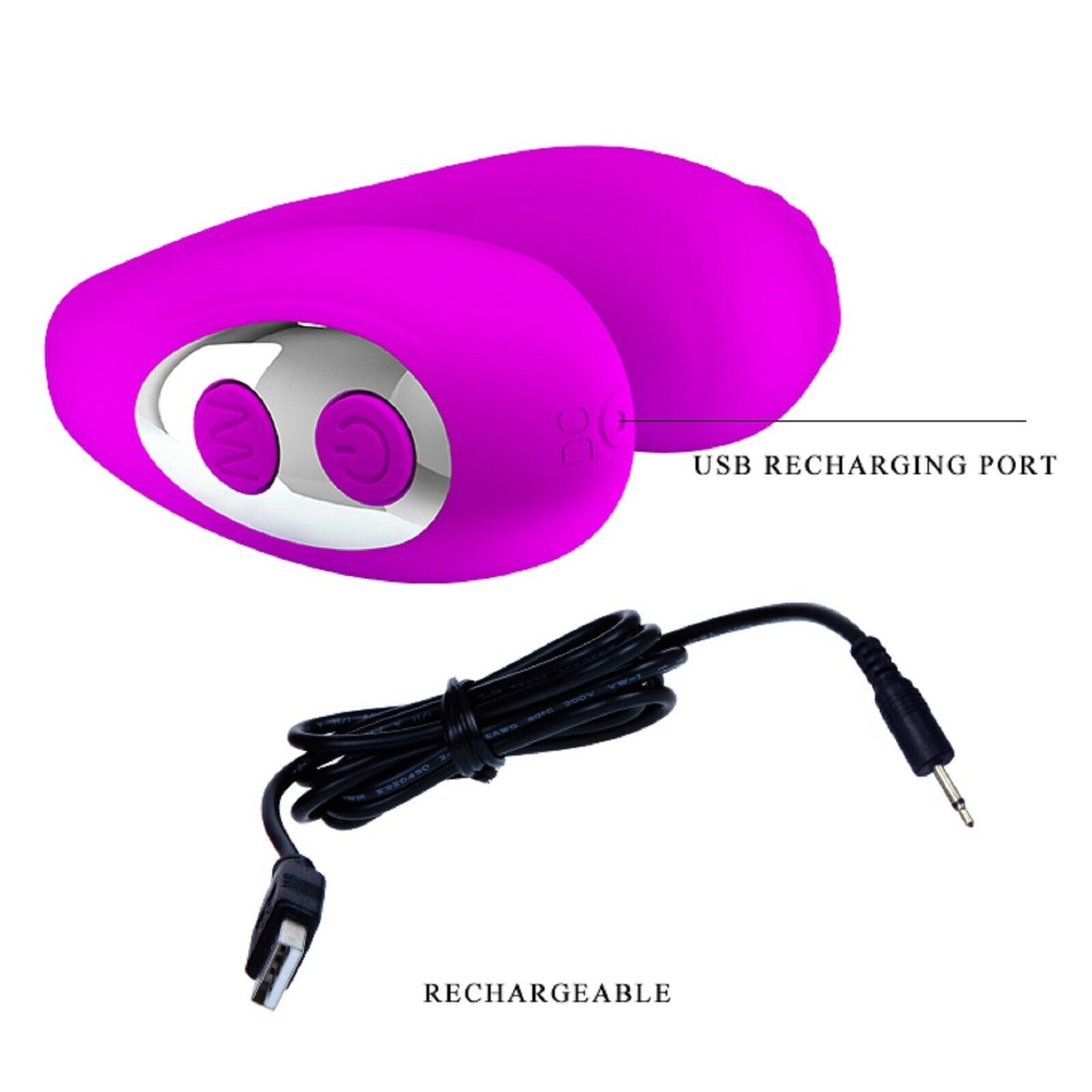 Couples Oral Vibrator Blowjob Vibe Wearable Mouth Stimulator USB Adult Sex Toy