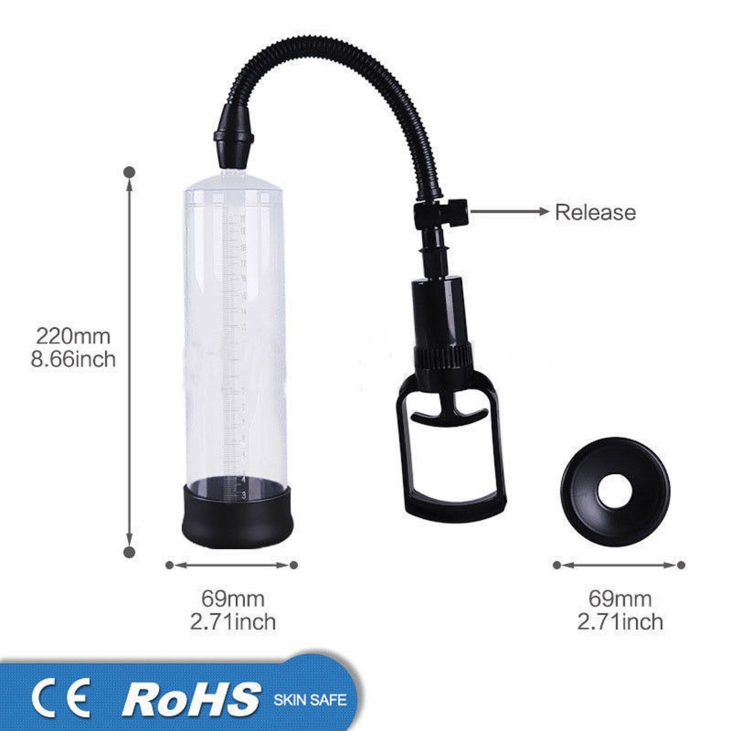 Male Penis Pump Personal Vacuum Enlarger Extender Device Cock Pump Sex Toy NEW