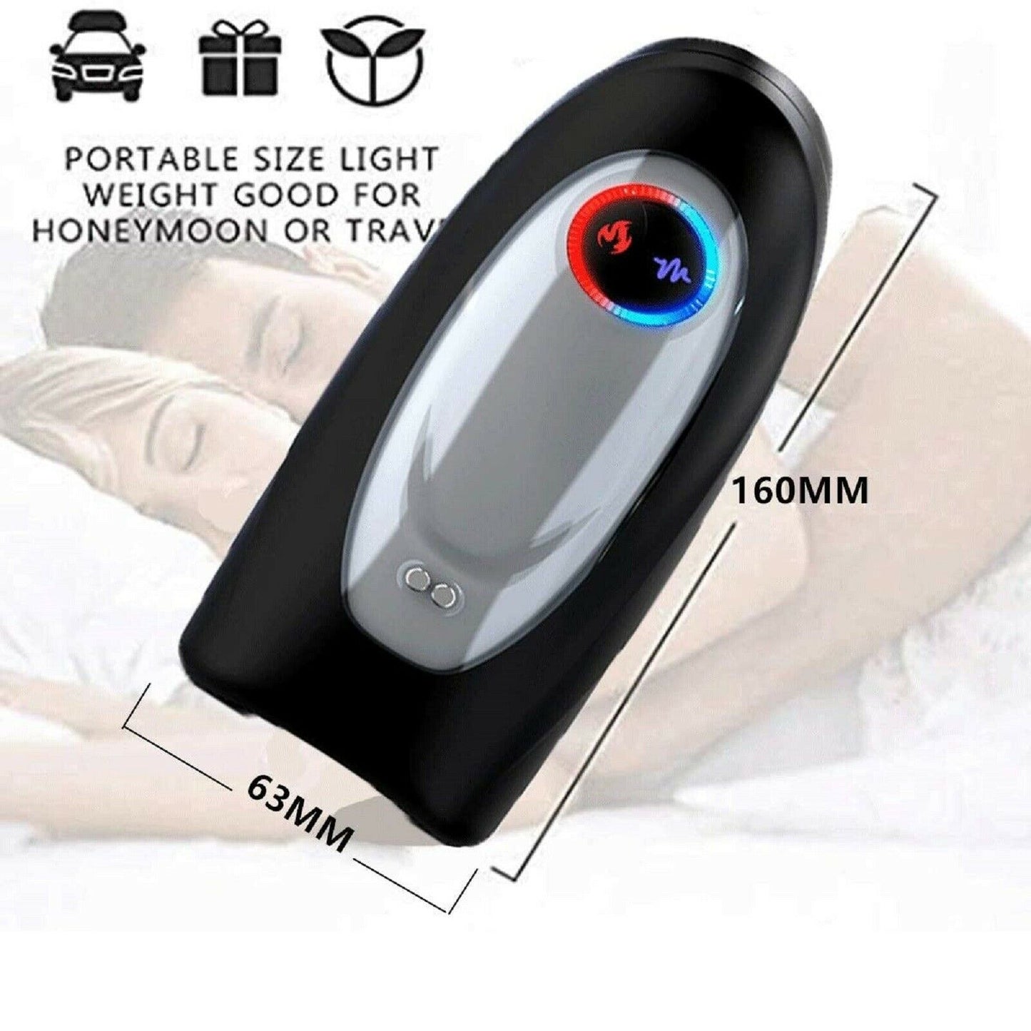 Stroker Vibrating Male Masturbator Heating Penis Oral Vibrator Trainer Sex Toy