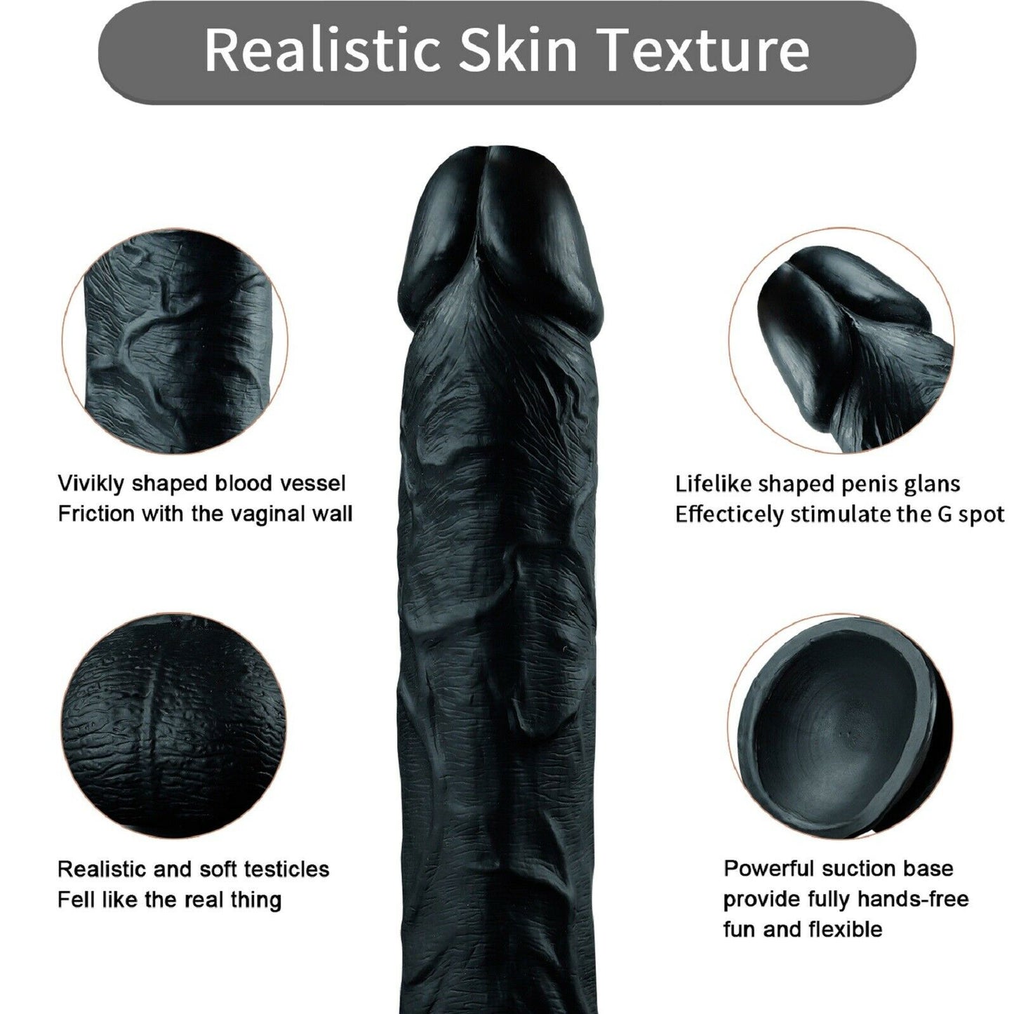 11" Realistic BIG MASSIVE Dildo Dong Penis Suction Cup Cock Huge Sex Toy NEW