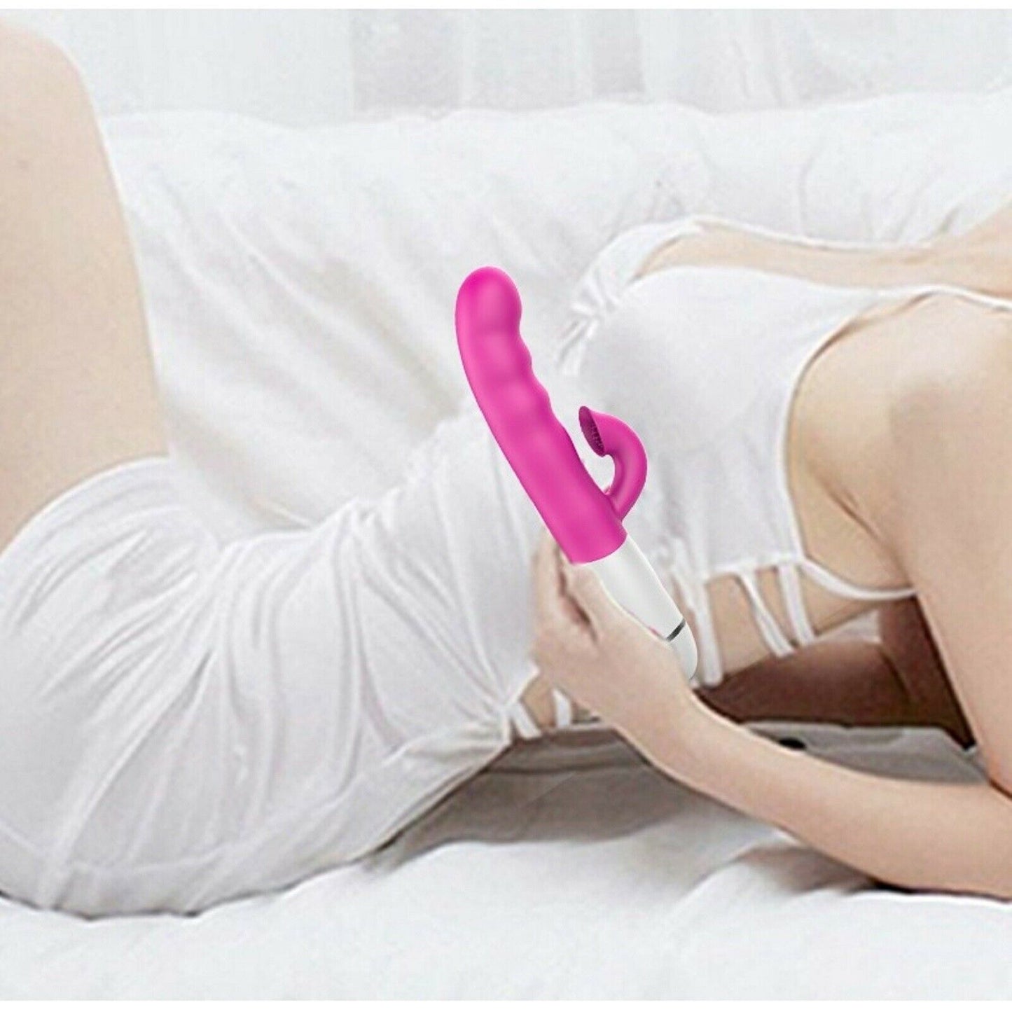 10" Large Rabbit Vibrator Big Dildo Clit G-spot Clit Stimulator Female Sex Toy