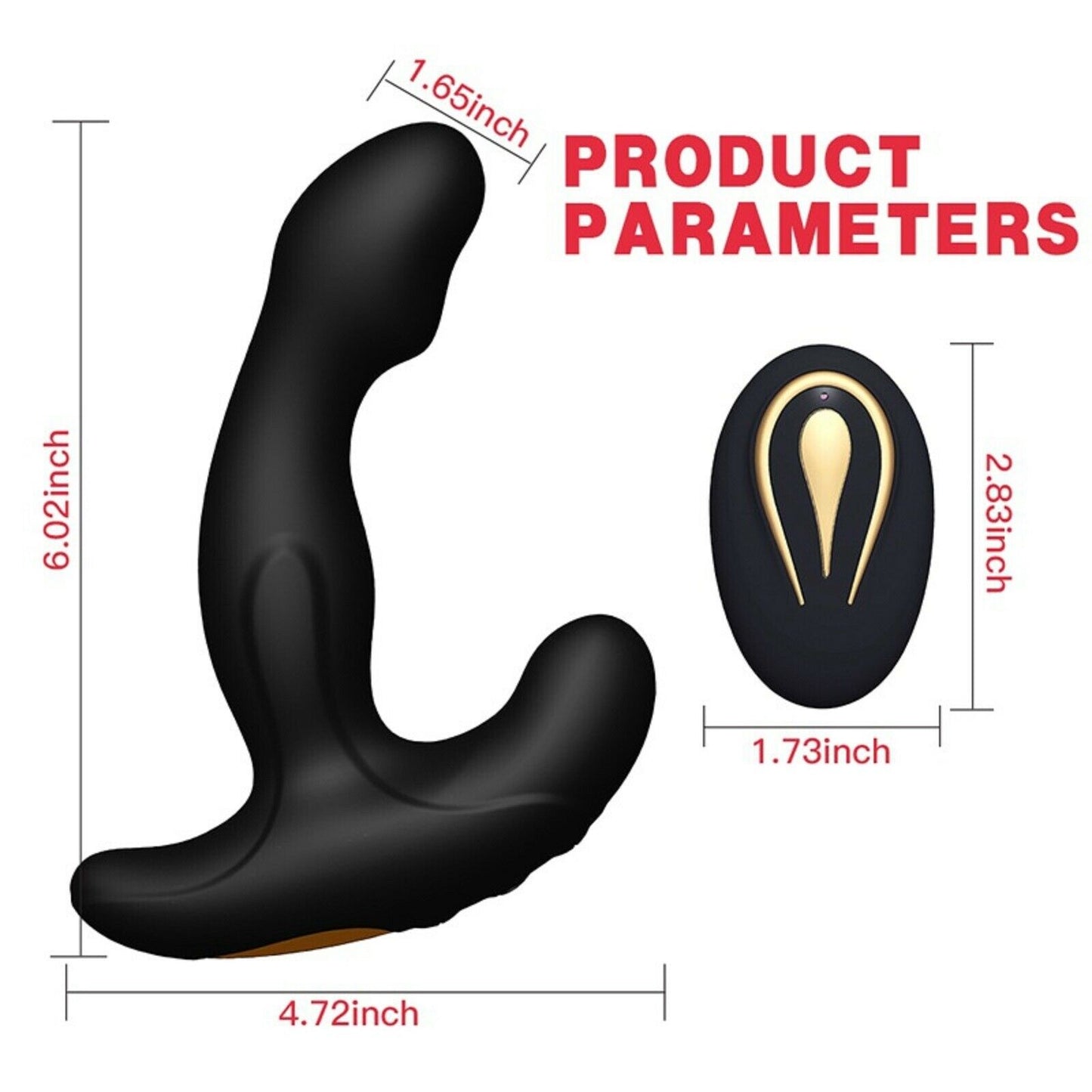 Male Vibrating Prostate Massager Remote Control Anal Plug Vibrator Mens Sex Toy