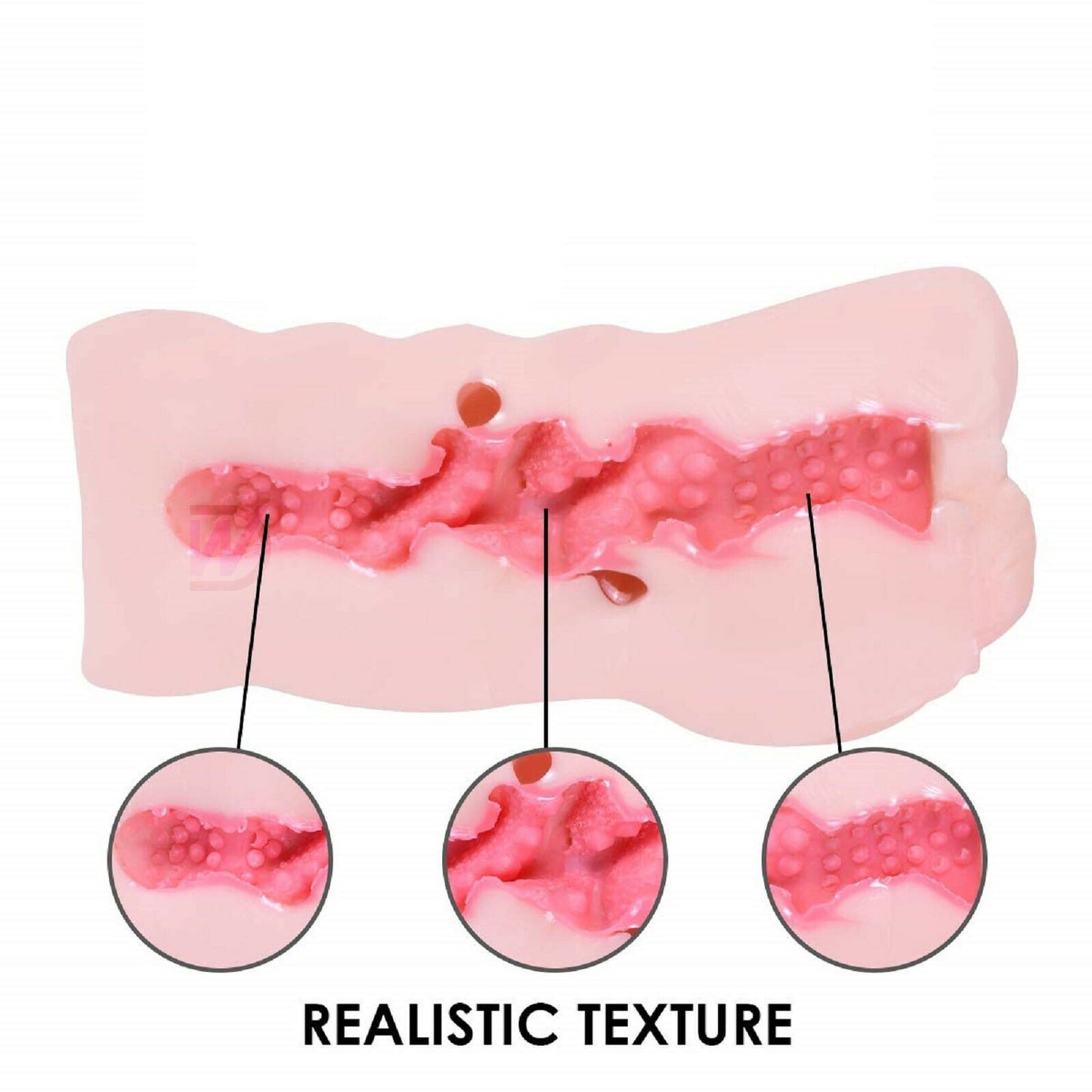 Male Masturbator Realistic Pocket Pussy Vagina Hand Held Stroker Sex Toy Cup NEW