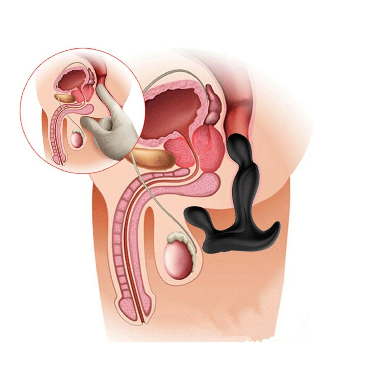 Prostate Massager Anal Butt Plug Mens Vibrator Perineum USB Gay Adult Sex Toy
