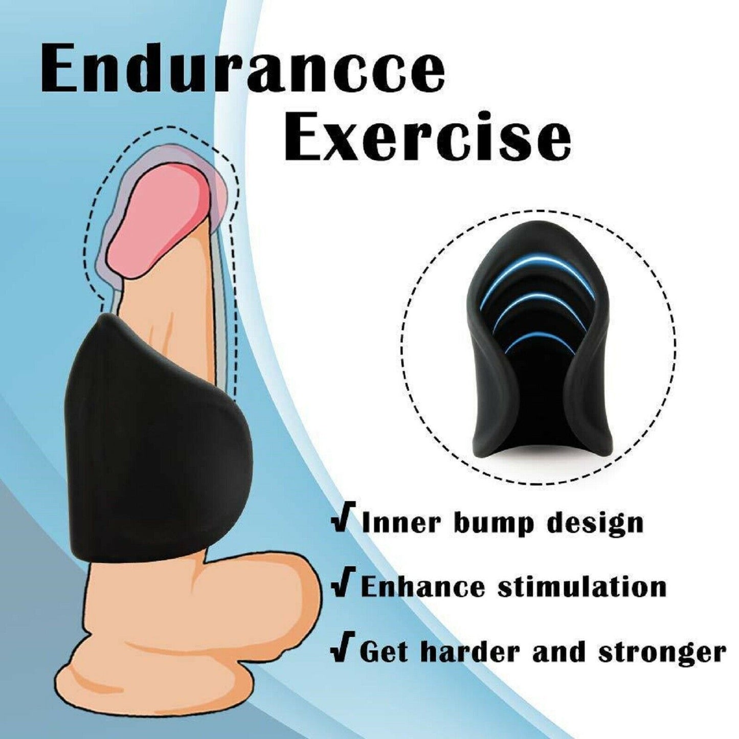 Vibrating Male Masturbator Stroker Rechargeable Penis Vibrator Trainer Sex Toy