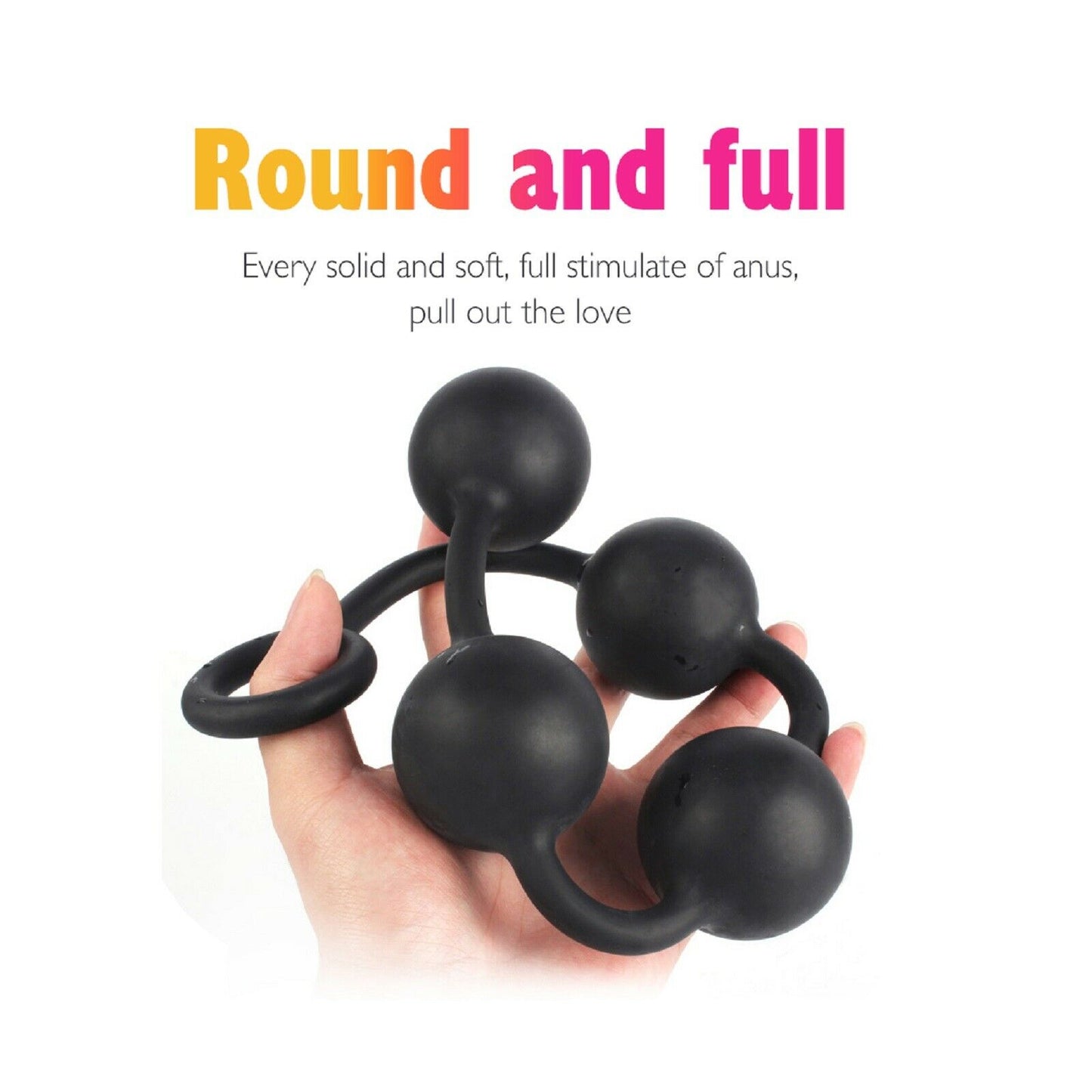 Giant Silicone Extra Large Big Anal Beads Dildo Dong Fat Butt Plug HUGE Sex Toy