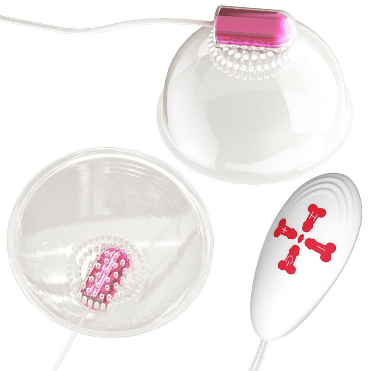 Vibrating Nipple Clamp Vibrator Suction Cup Breast Stimulator Female Sex Toy NEW