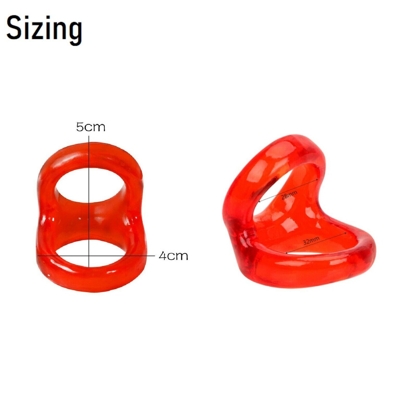 Double Cock Ring Bigger Erection Penis Delay Ejaculation Male Silicone Sex Toy