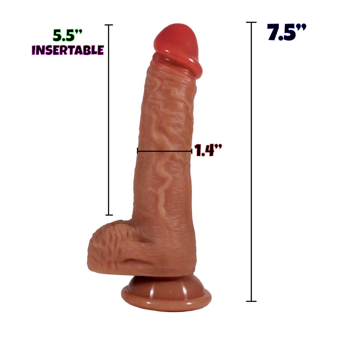 7.5" Realistic Dildo Vibrating Rotating Heating G spot Dong Cock Vibrator Sex Toy
