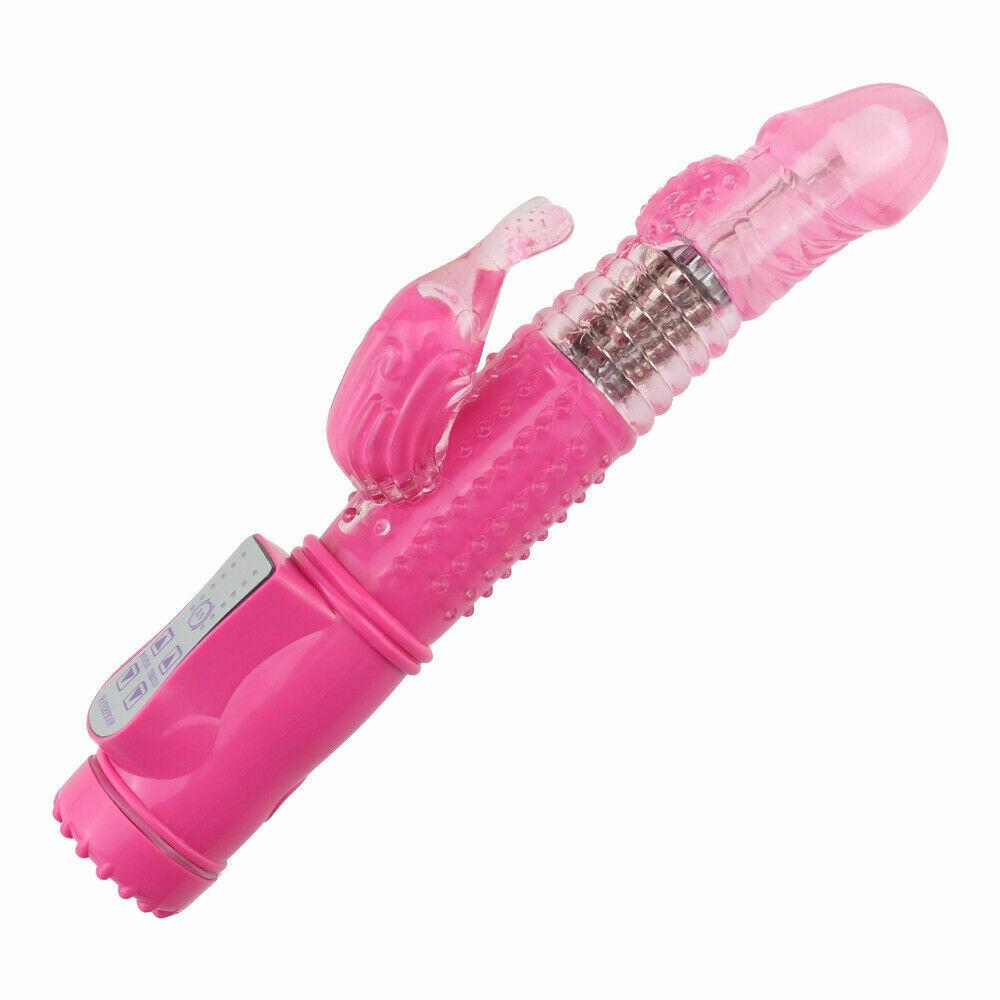 Multi Speed Rotating Vibrator Dildo Dong Rabbit Clitoris Stimulator Sex Toy NEW