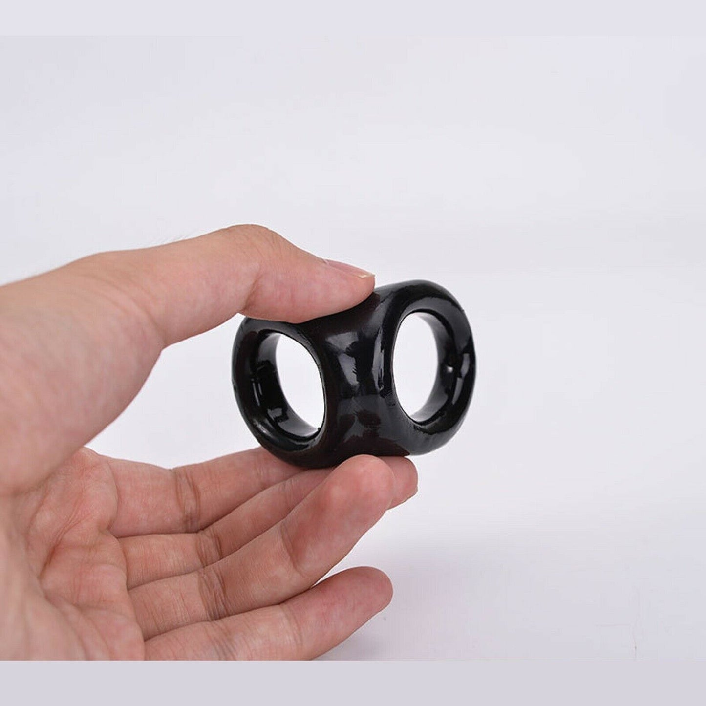 Double Cock Ring Bigger Erection Penis Delay Ejaculation Male Silicone Sex Toy