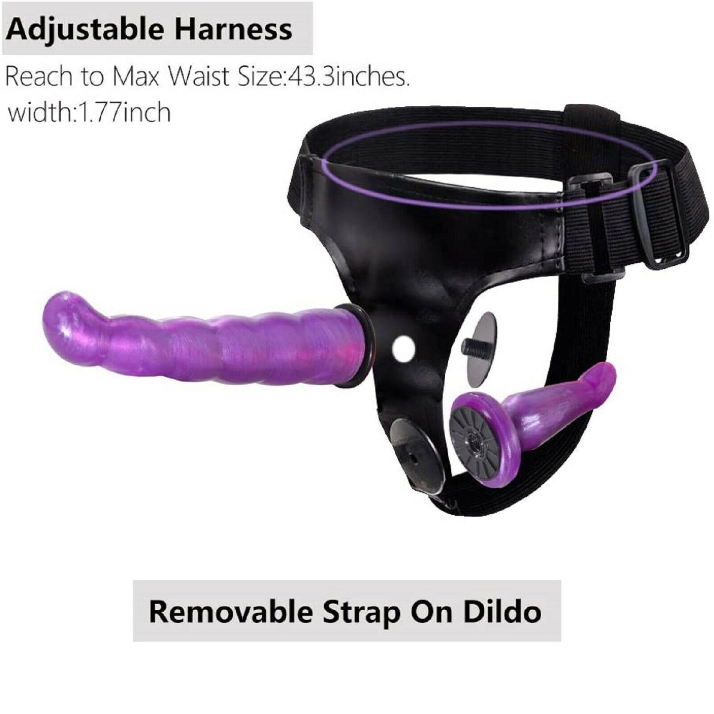 Wearable Double Dildo Strap On Harness Lesbian Couples Dong Gay Adult Sex Toy