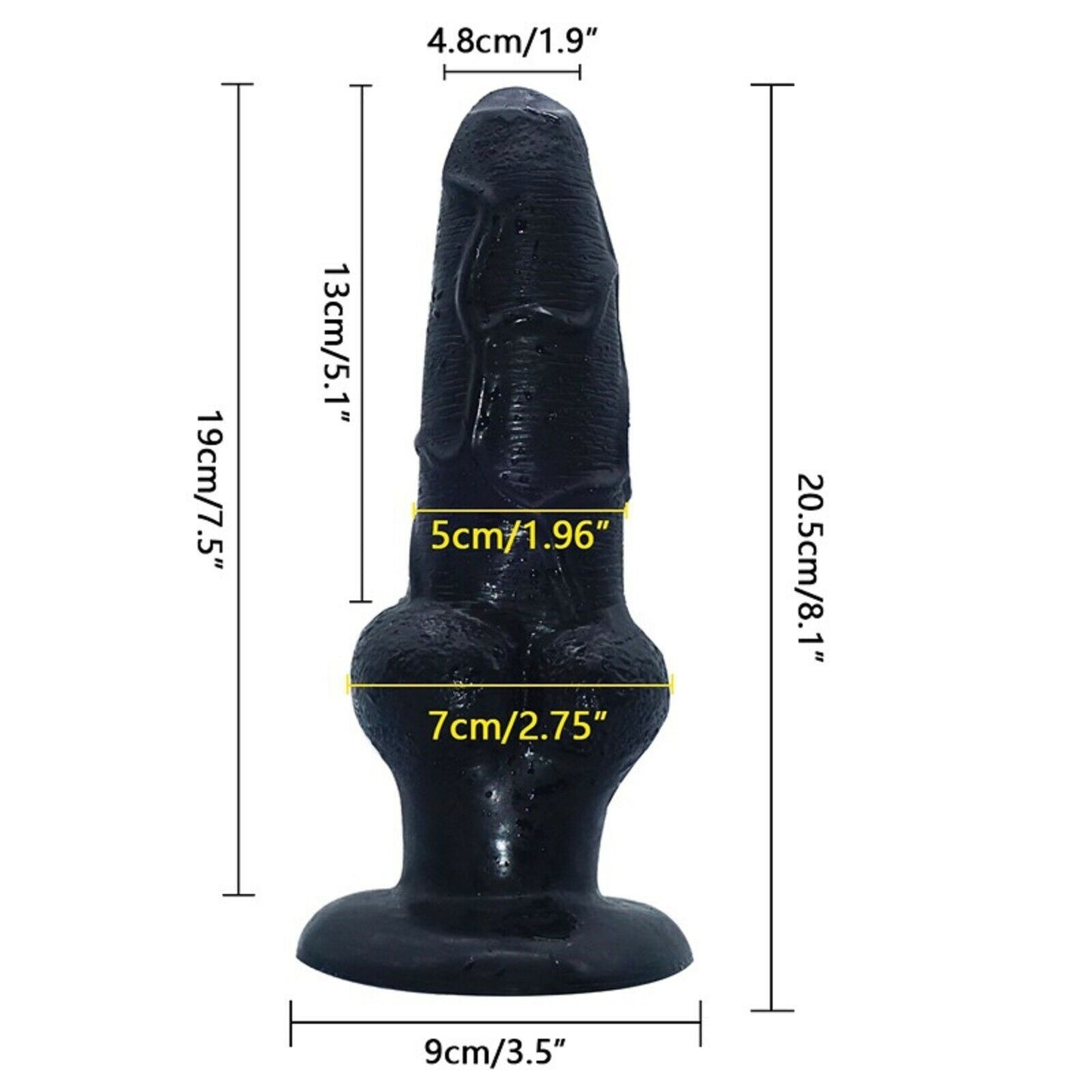 8.1" Realistic Dildo Dong Fantasy Monster FAT MASSIVE Anal Adult BDSM Sex Toy