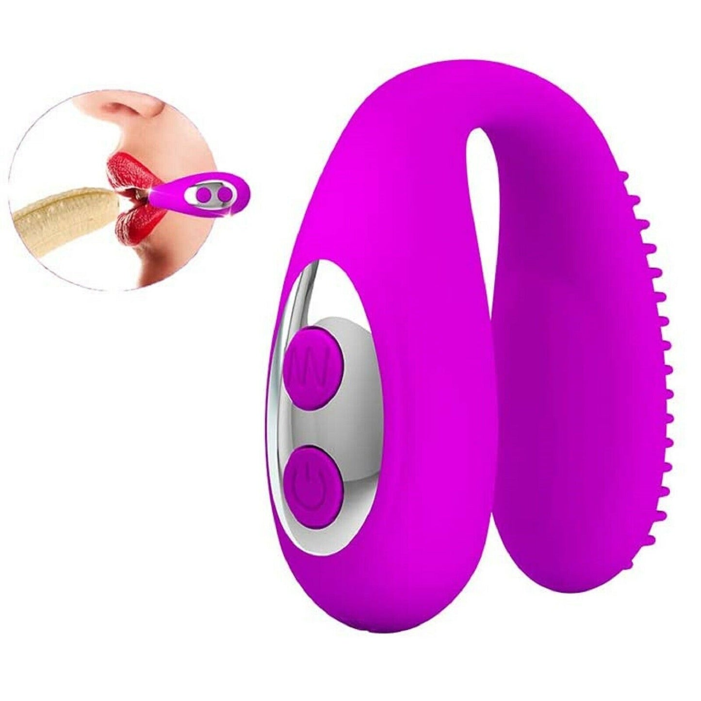 Couples Oral Vibrator Blowjob Vibe Wearable Mouth Stimulator USB Adult Sex Toy