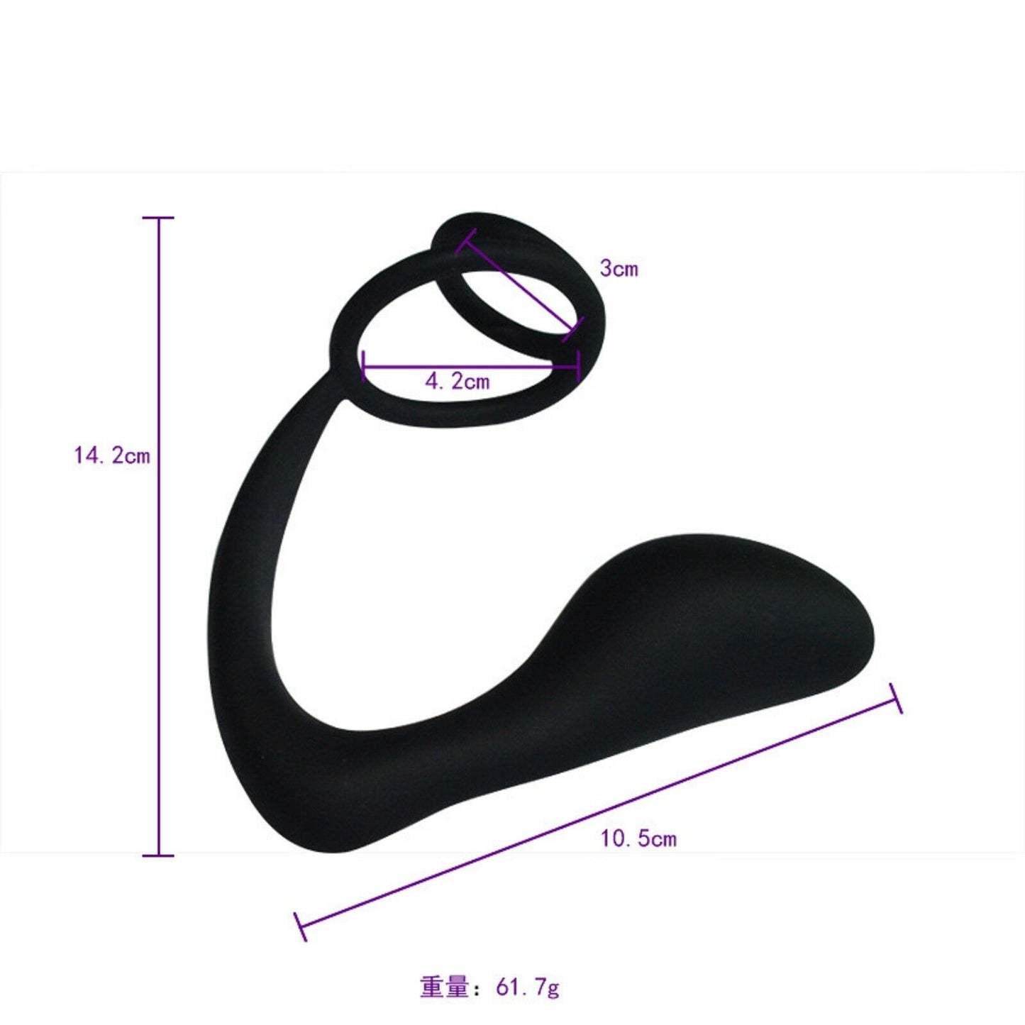 Mens Prostate Massager Cock Ring Anal/Butt Plug Delay P-spot Male Adult/Sex Toy