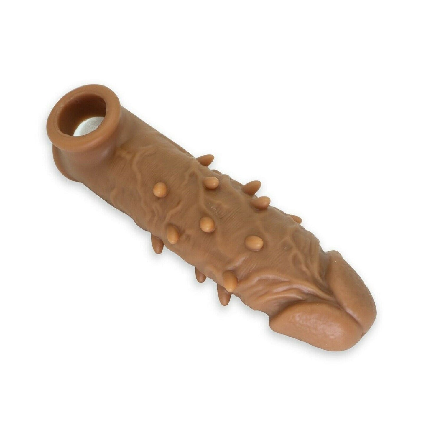 Penis Sleeve Extender Cock Ring Extension Men Dildo Enlarger Realistic Sex Toy