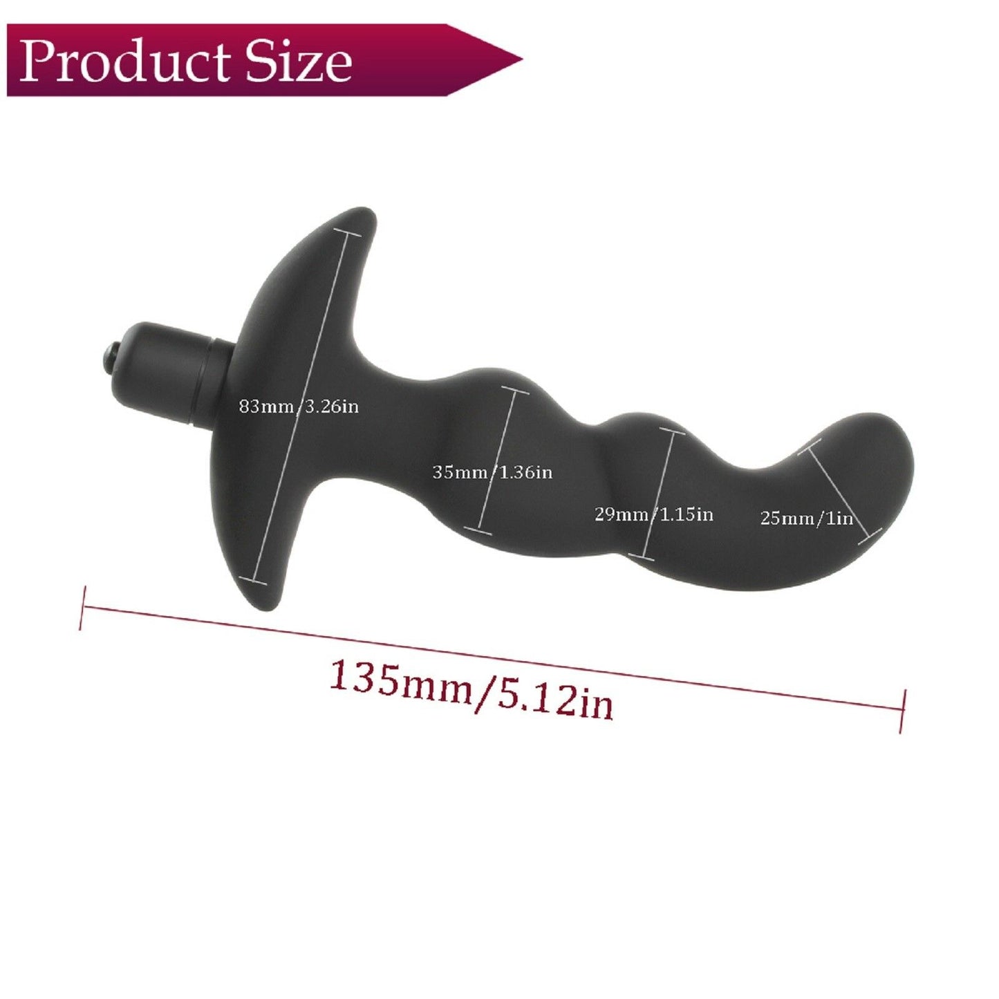 Vibrating Prostate Massager Large Anal Butt Plug Male Big Vibrator Mens Sex Toy