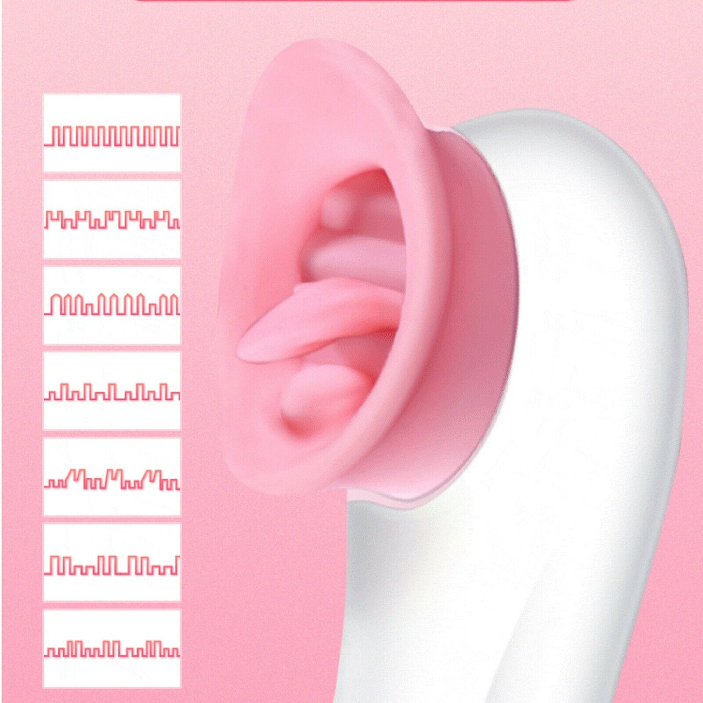 10 Mode Licking Vibrator Tongue Clitoral Woman Nipple Clit Oral Adult Sex Toy