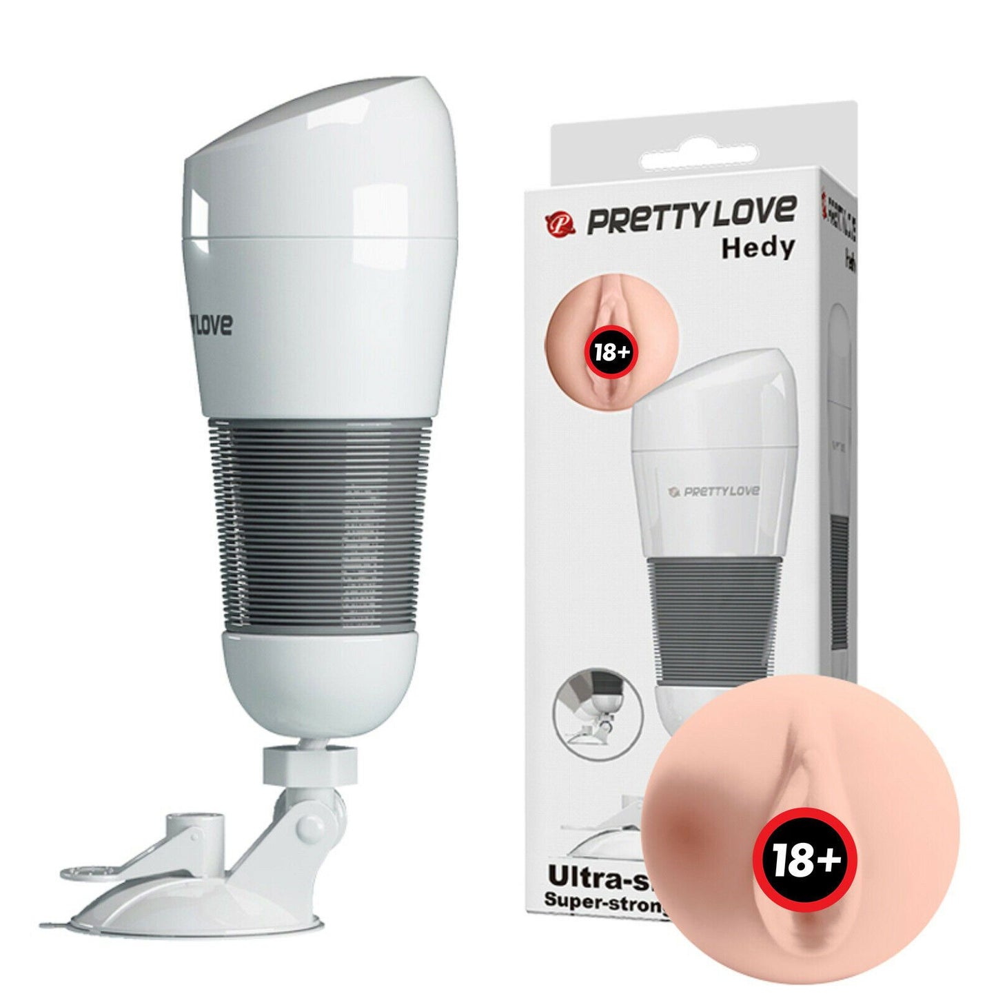 Male Masturbator Pussy Anal Oral Vagina Stroker Hands Free Suction Cup Sex Toy