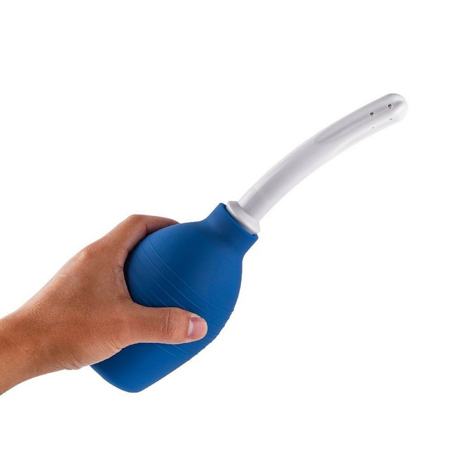 Anal Rectal Cleaner Enema Bulb Douche Vaginal Syringe Blue Silicone Douche 350ML