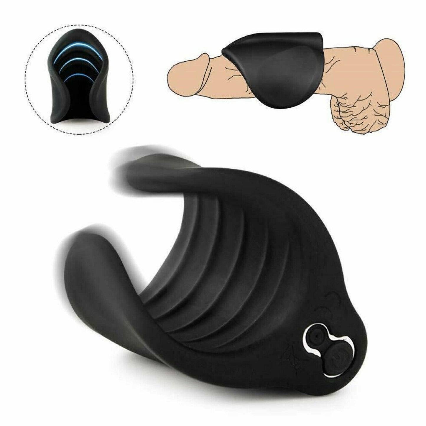 Vibrating Male Masturbator Stroker Rechargeable Penis Vibrator Trainer Sex Toy
