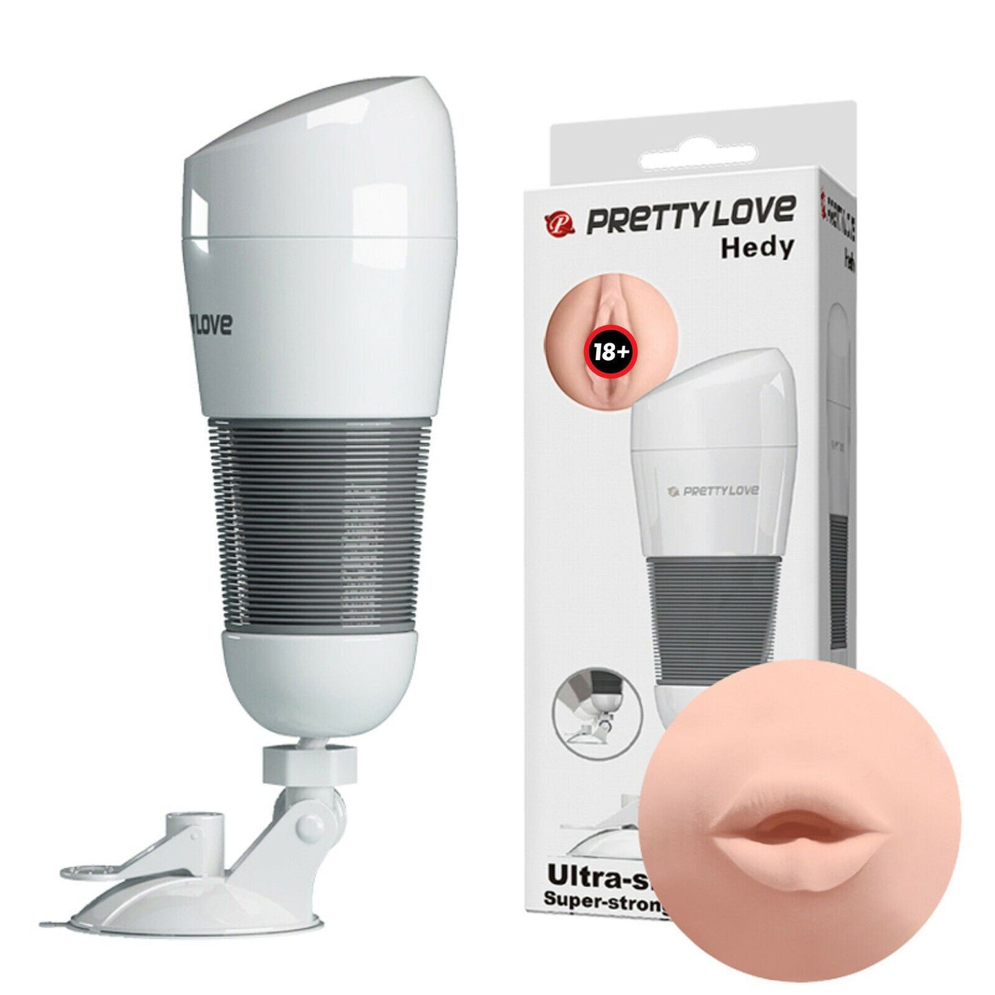 Male Masturbator Pussy Anal Oral Vagina Stroker Hands Free Suction Cup Sex Toy