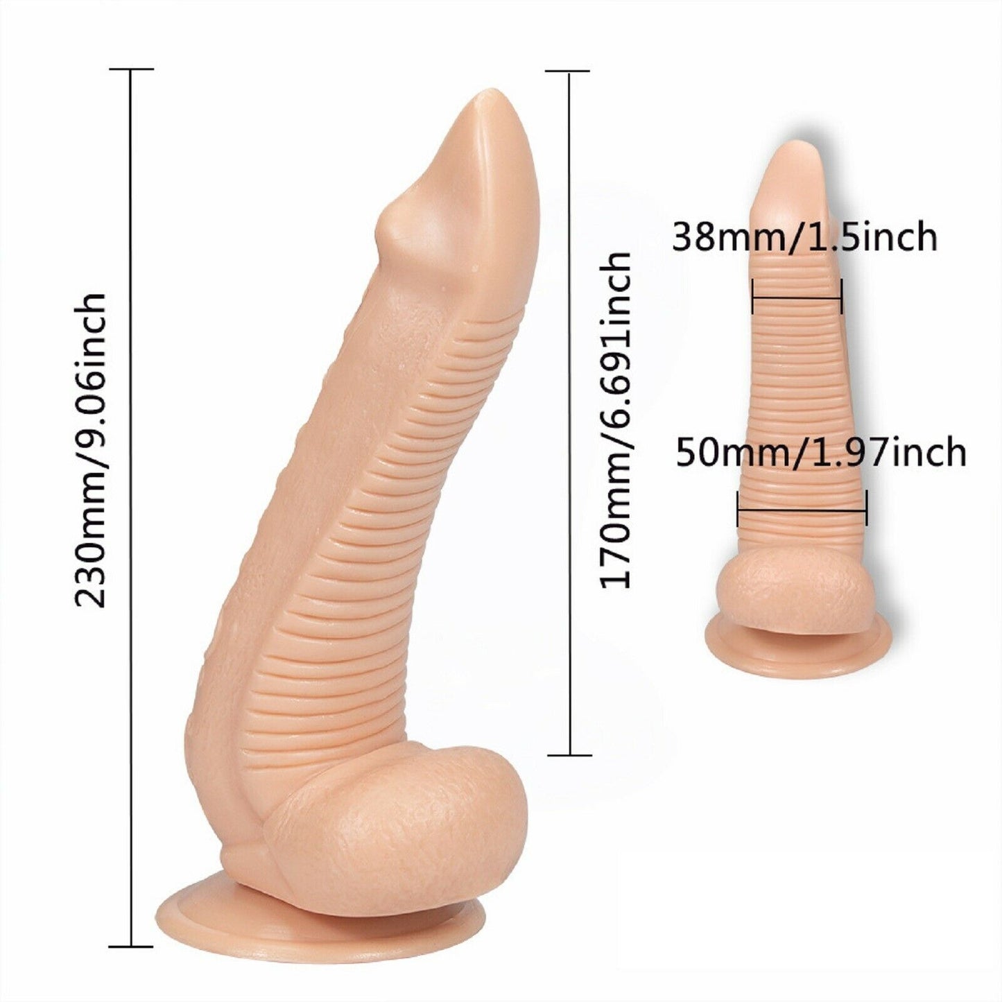 9" Dildo Dong BIG Realistic Monster Alien Fantasy Dragon Cock Adult Sex Toy