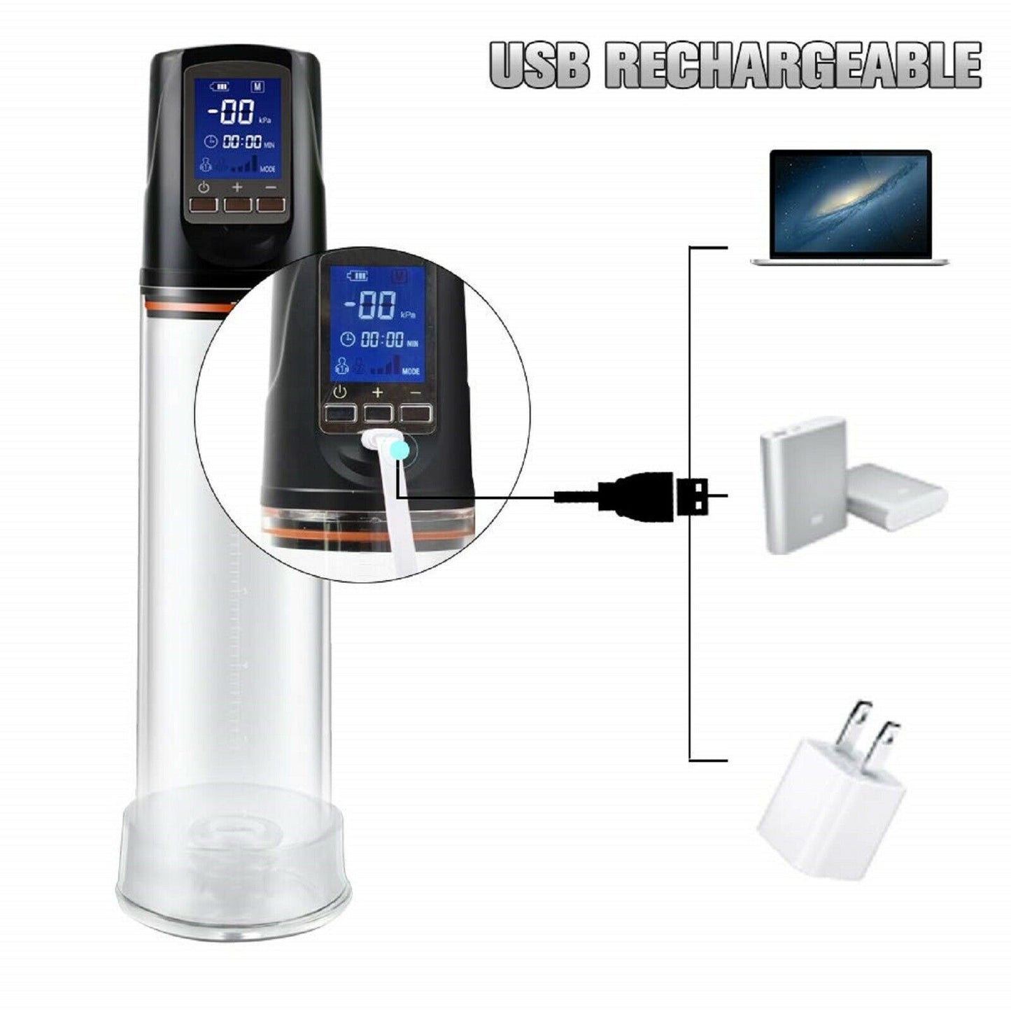 Electric Automatic Penis Enlargement Pump Rechargeable Enlarger Cock Extender