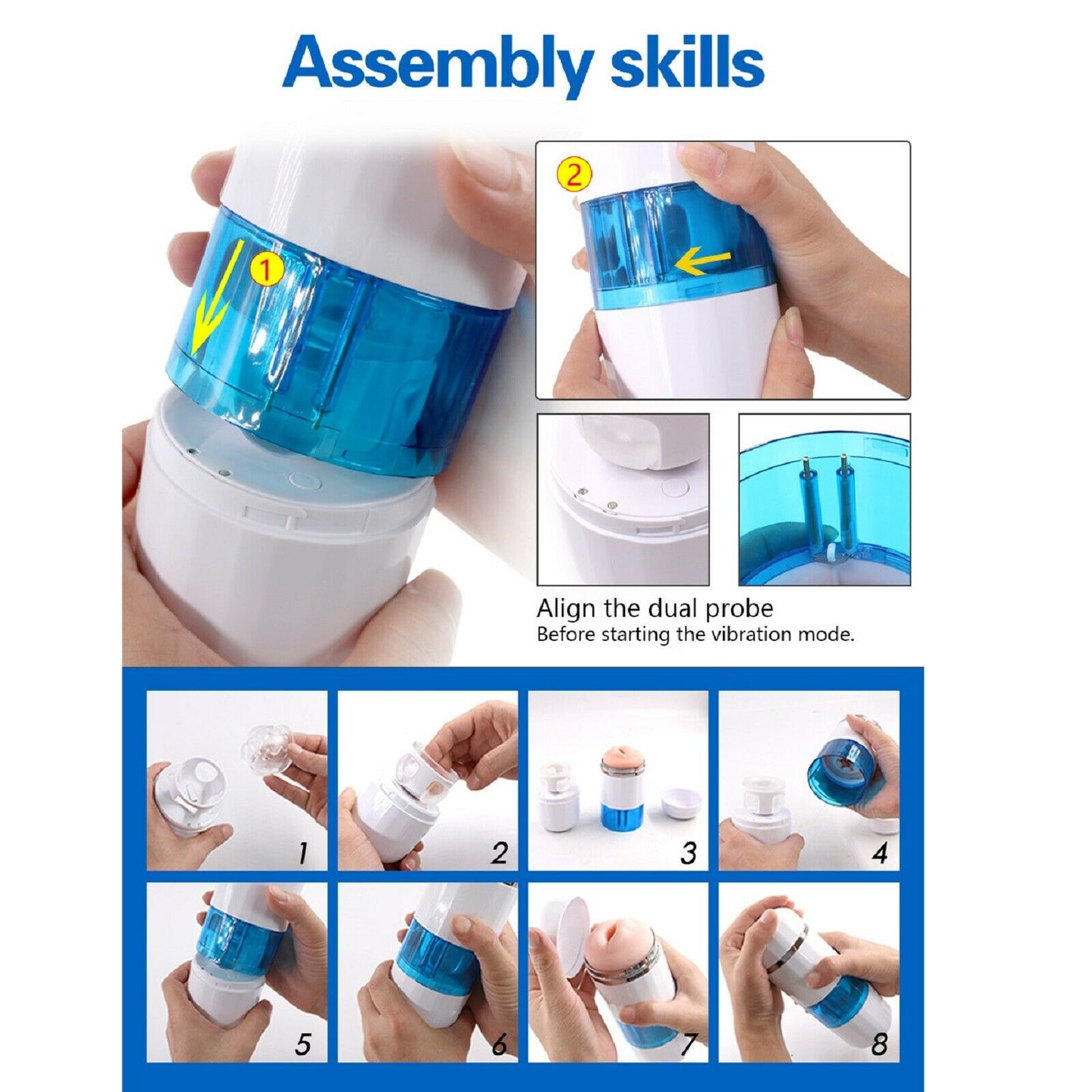 Male Masturbator Cup Auto Rotating Vibrating Masturbation Stroker Oral Sex Toy
