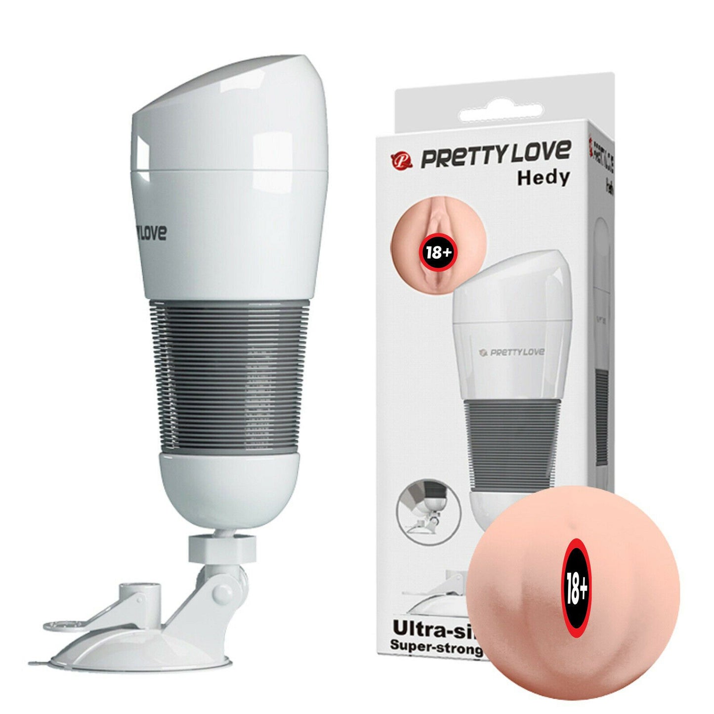 Male Masturbator Pussy Anal Oral Vagina Stroker Hands Free Suction Cup Sex Toy