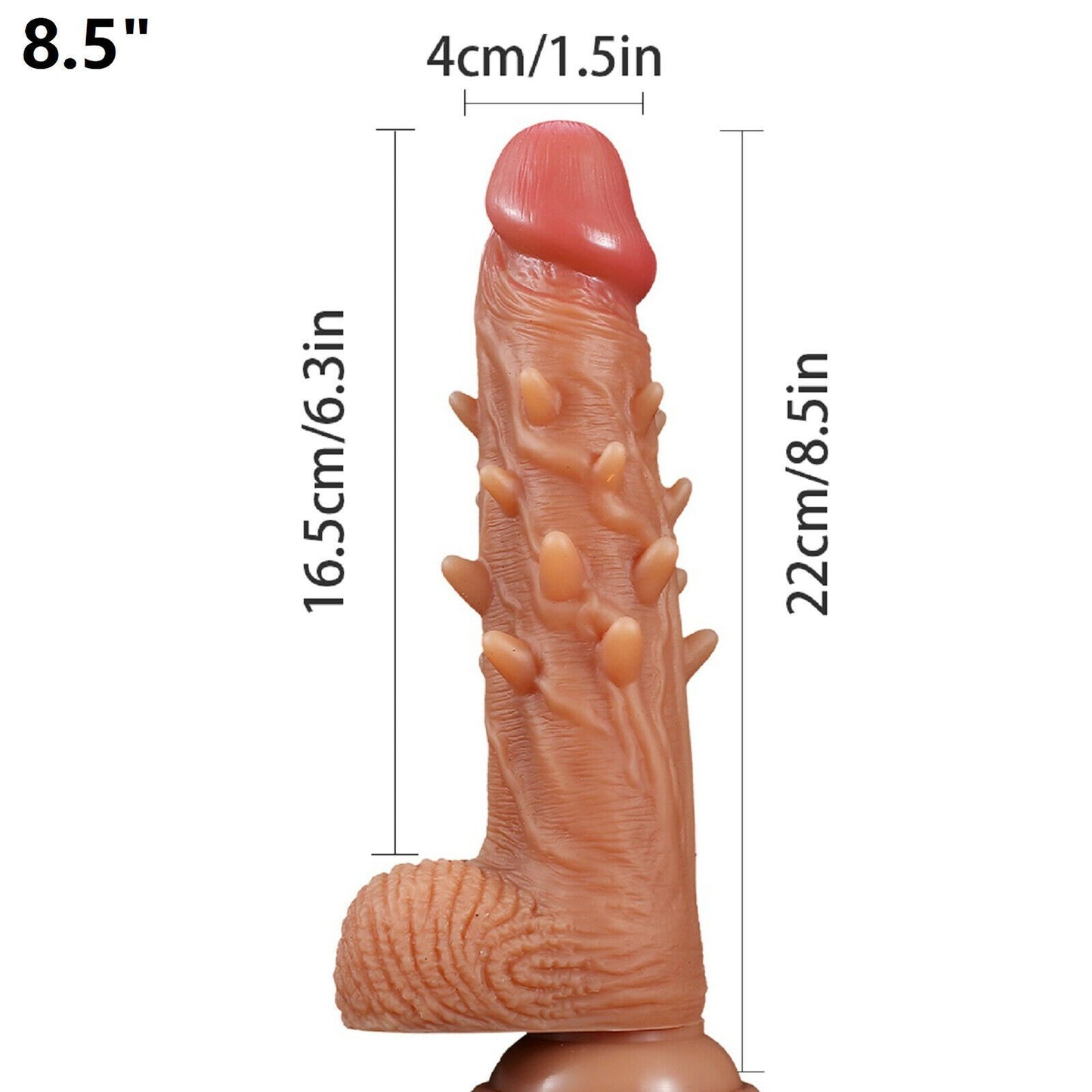 Realistic Dildo Dong Penis Cock Spiked Shaft Balls Viginal Anal Adult Sex Toy