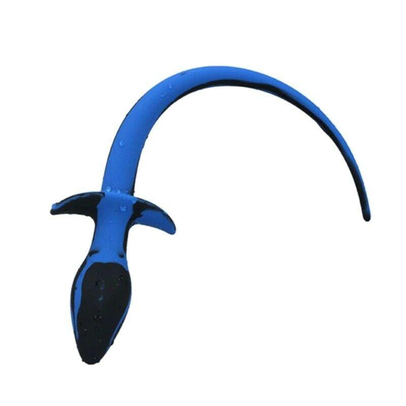 Anal Butt Plug Beads Dog Tail Pup Puppy Play Kink Sub BDSM Silicone Gay Sex Toy