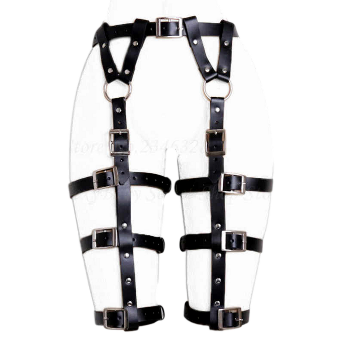Faux Leather Body Harness Bondage Restraint Slave Waist Belt Leg BDSM Sex Toy
