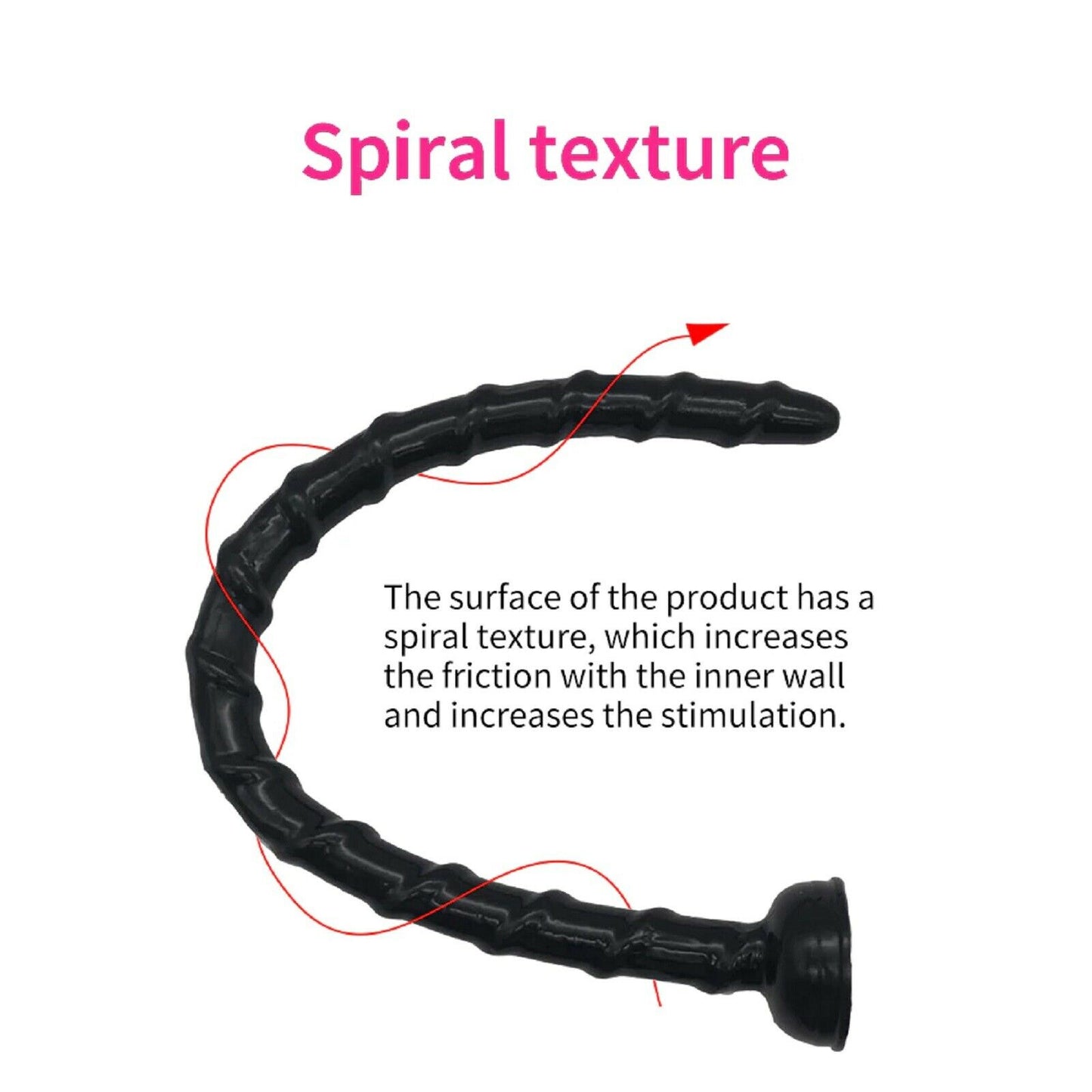 18" Extra Long HUGE Flexible Anal Snake BIG Hosed Dildo Dong Monster Sex Toy NEW