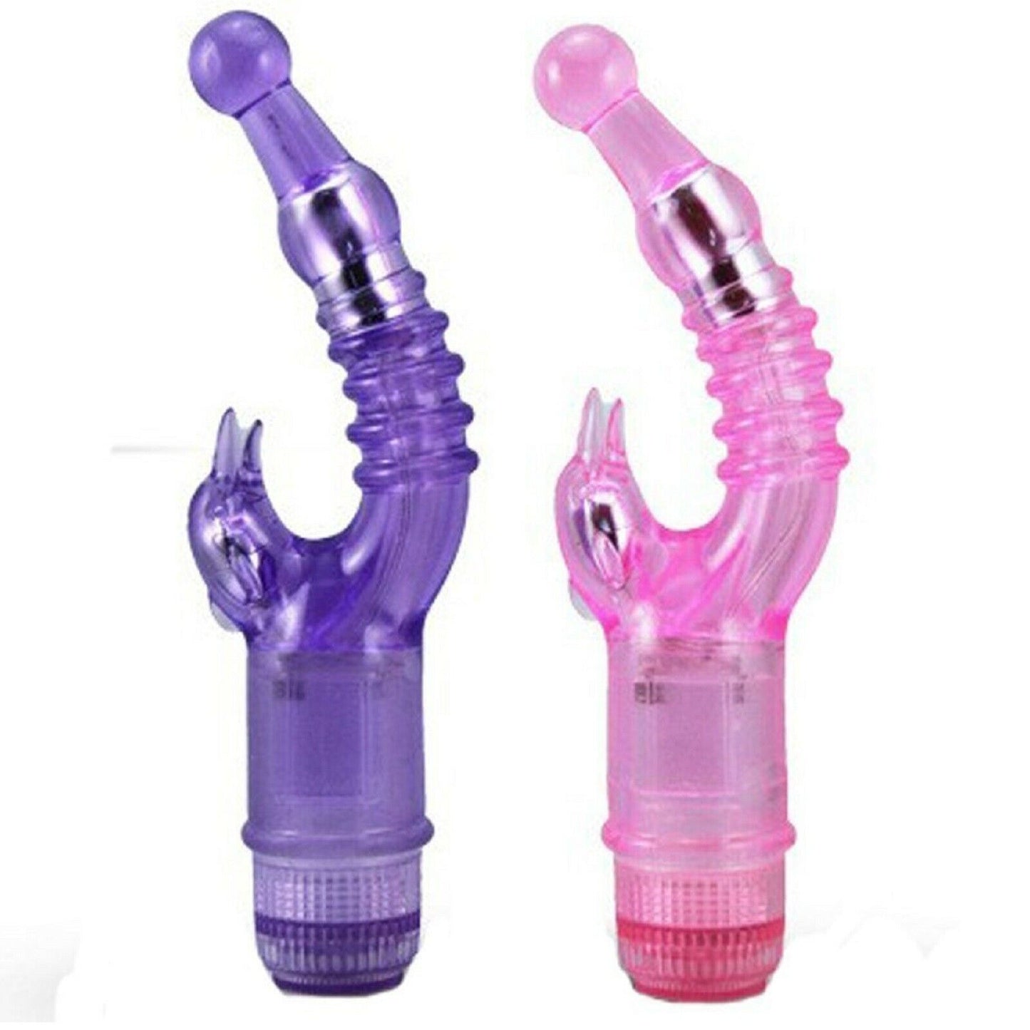Rabbit Vibrator Dildo G-Spot Double Vibe Clit Stimulator Female Anal Sex Toy NEW