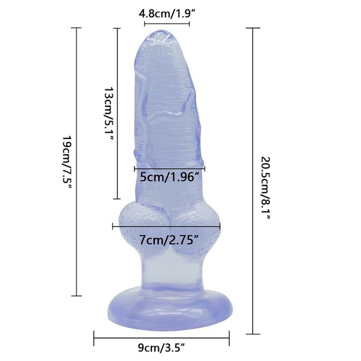 8.1" Realistic Dildo Dong Fantasy Monster FAT MASSIVE Anal Adult BDSM Sex Toy