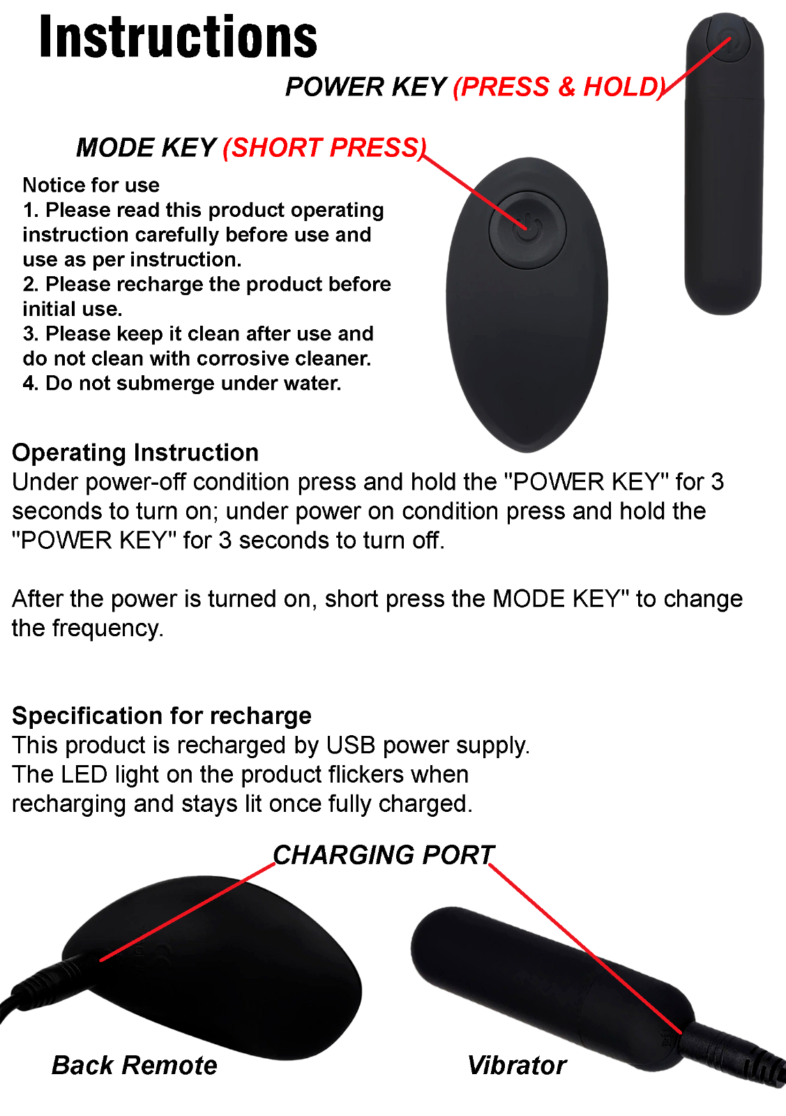 Remote Control Vibrating Panties Wearable Vibrator Dildo Clit USB Female Sex Toy