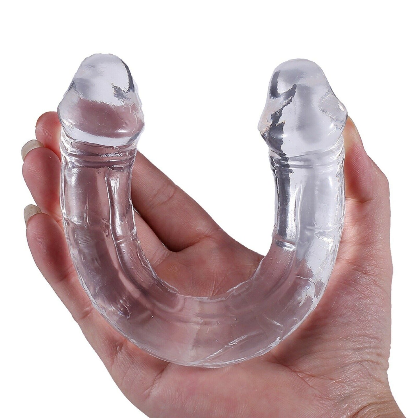 24cm Double Ended Dildo Dong Realistic Jelly Anal Lesbian Gay Couples Sex Toy