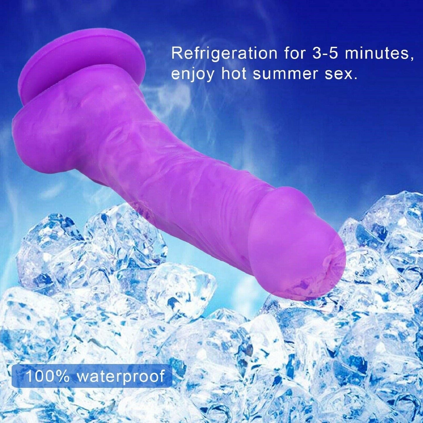 Dildo Dong Realistic Penis Cock Veined Shaft Balls Suction Cup Adult Sex Toy NEW