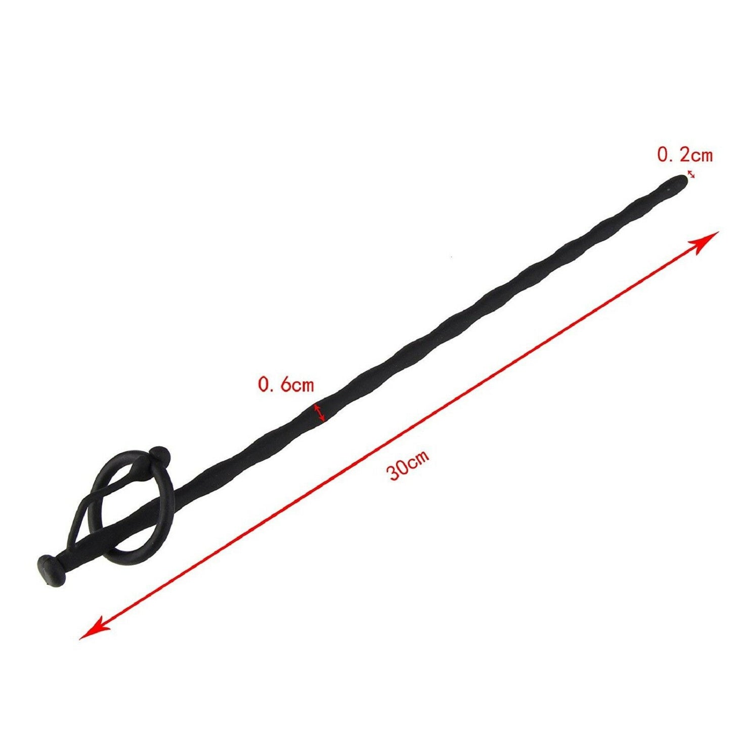 Urethral Sound Flexible Silicone Penis Plug Cock Ring Sounding Dilator Sex Toy