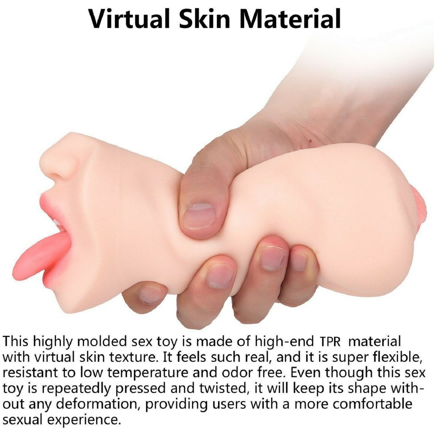 Large Male Masturbator Pocket Pussy Masturbation Cup Stroker Vagina Mens Sex Toy