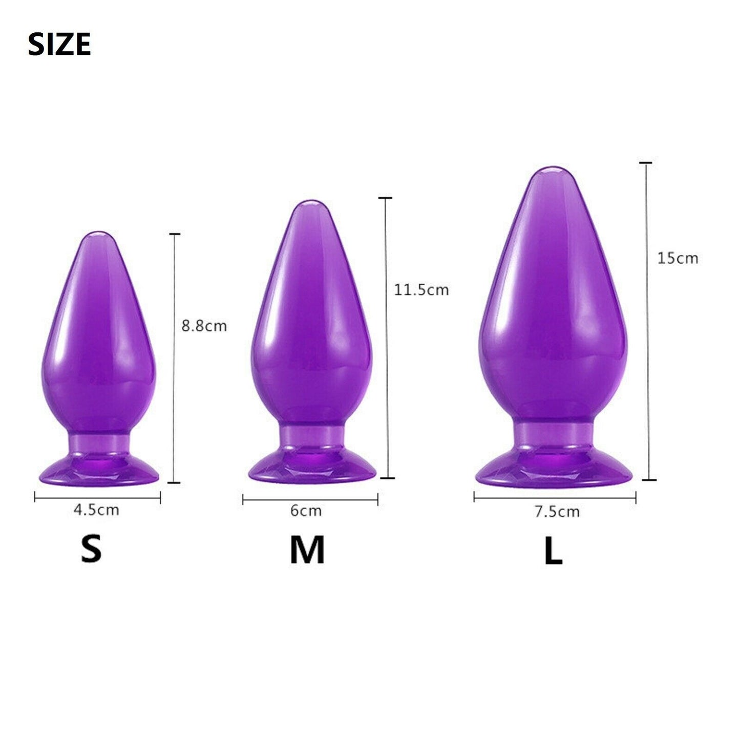 3 Pack Anal Large Butt Plug Dong Butt Plug Anal Beads Dildo Prostate Sex Toy