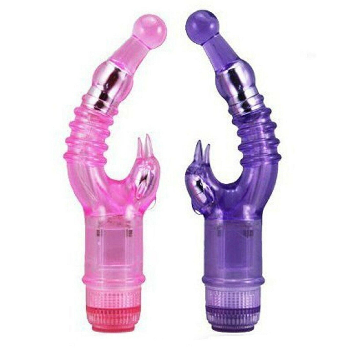Rabbit Vibrator Dildo G-Spot Double Vibe Clit Stimulator Female Anal Sex Toy NEW