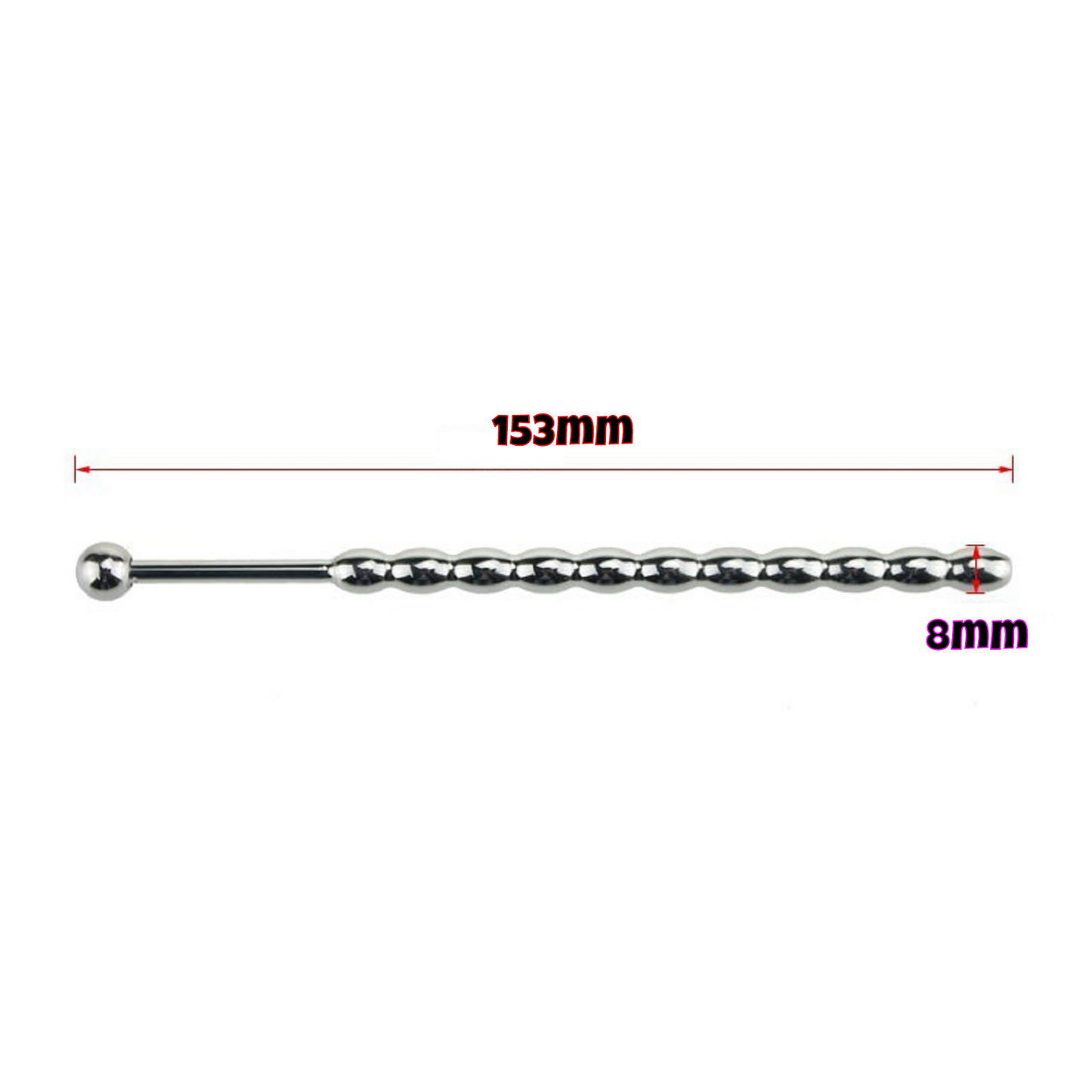 Stainless Steel Urethral Sound Ribbed Penis Plug Cock Catheter Rod Sex Toy NEW